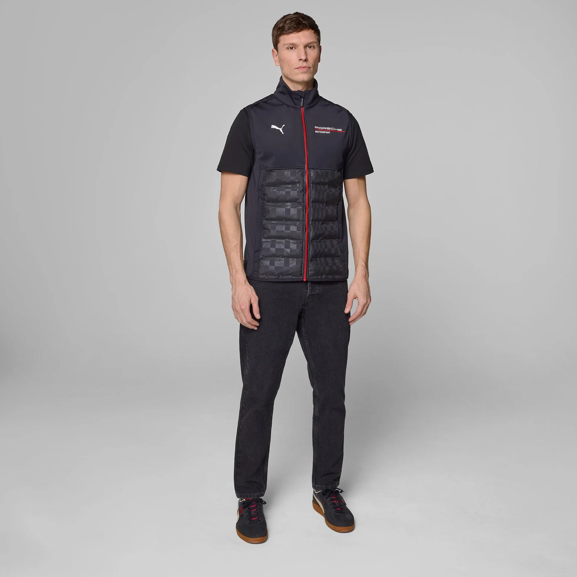 PUMA Porsche Motorsport męska kamizelka drużynowa, czarna