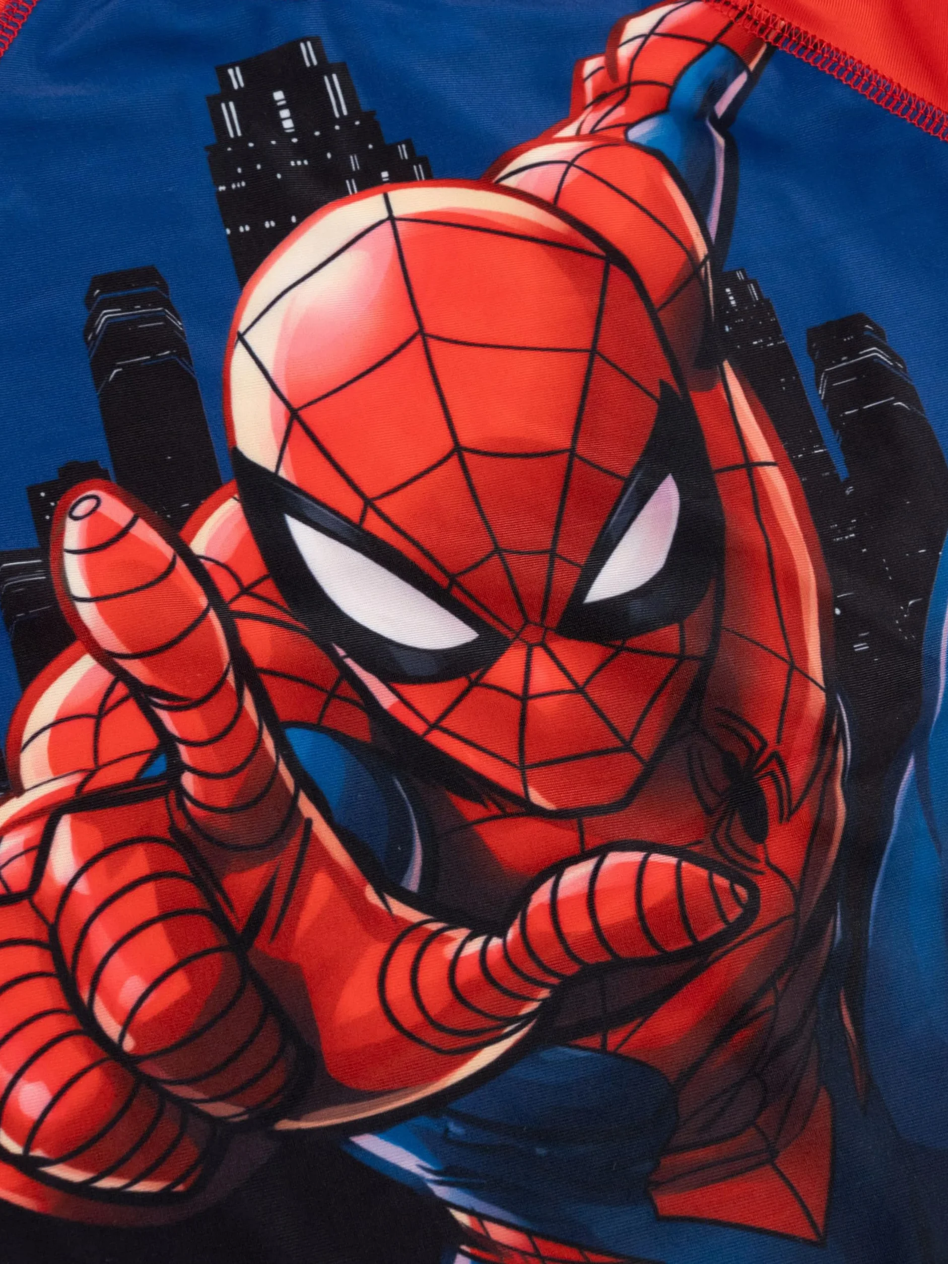 United Labels Marvel Spiderman dwuczęściowy kostium kąpielowy z ochroną UV 30, dla chłopców, czerwono-niebieski, moda kąpielowa dla dzieci, z koszulką i kąpielówkami, strój kąpielowy