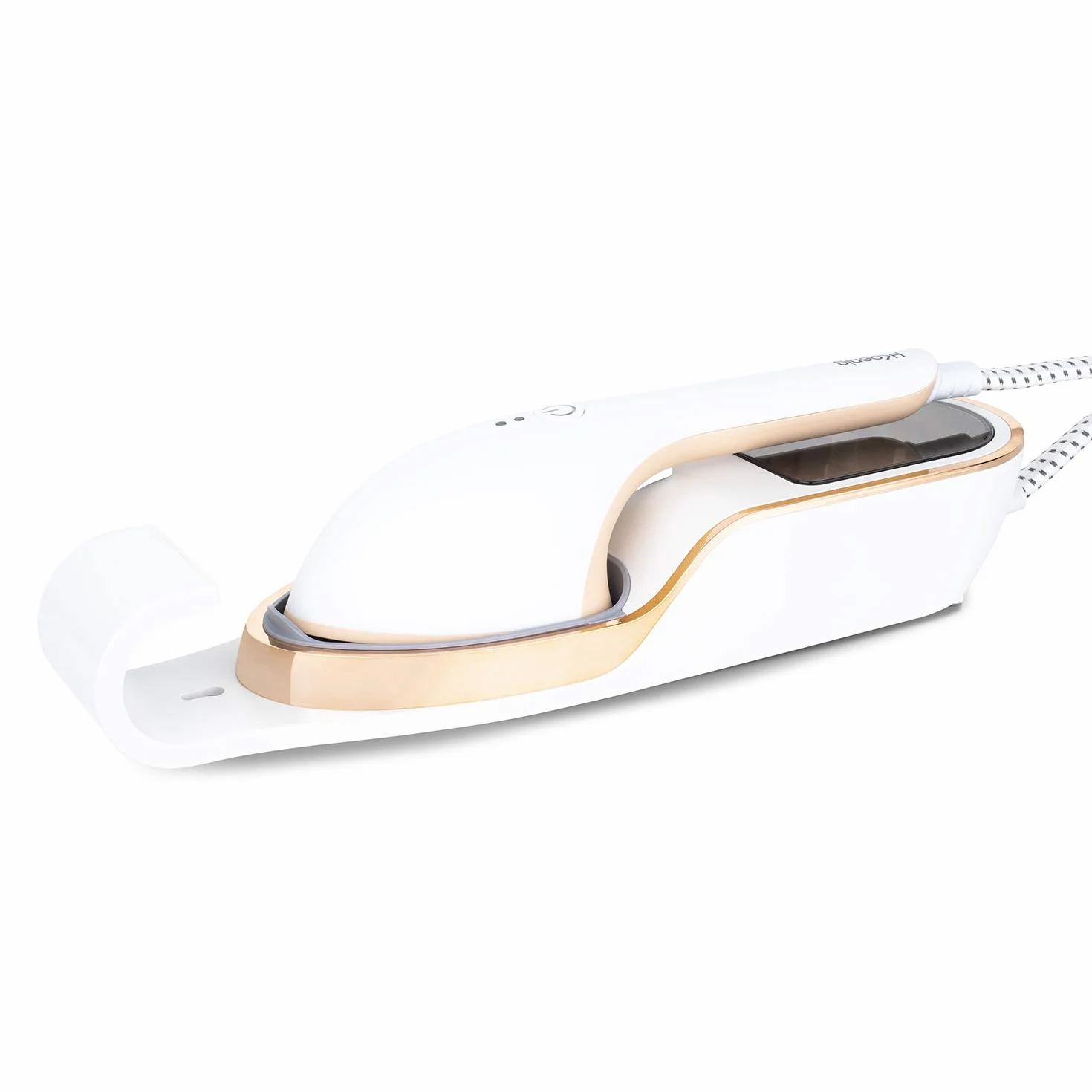 H.Koenig Ręczne żelazko parowe 2 w 1 STM20, przenośne, ergonomiczne żelazko, ciągła para 35 g/min, nieograniczony zasięg, ceramiczna podeszwa, gotowe do użycia w 30 sekund, zbiornik na wodę 330 ml