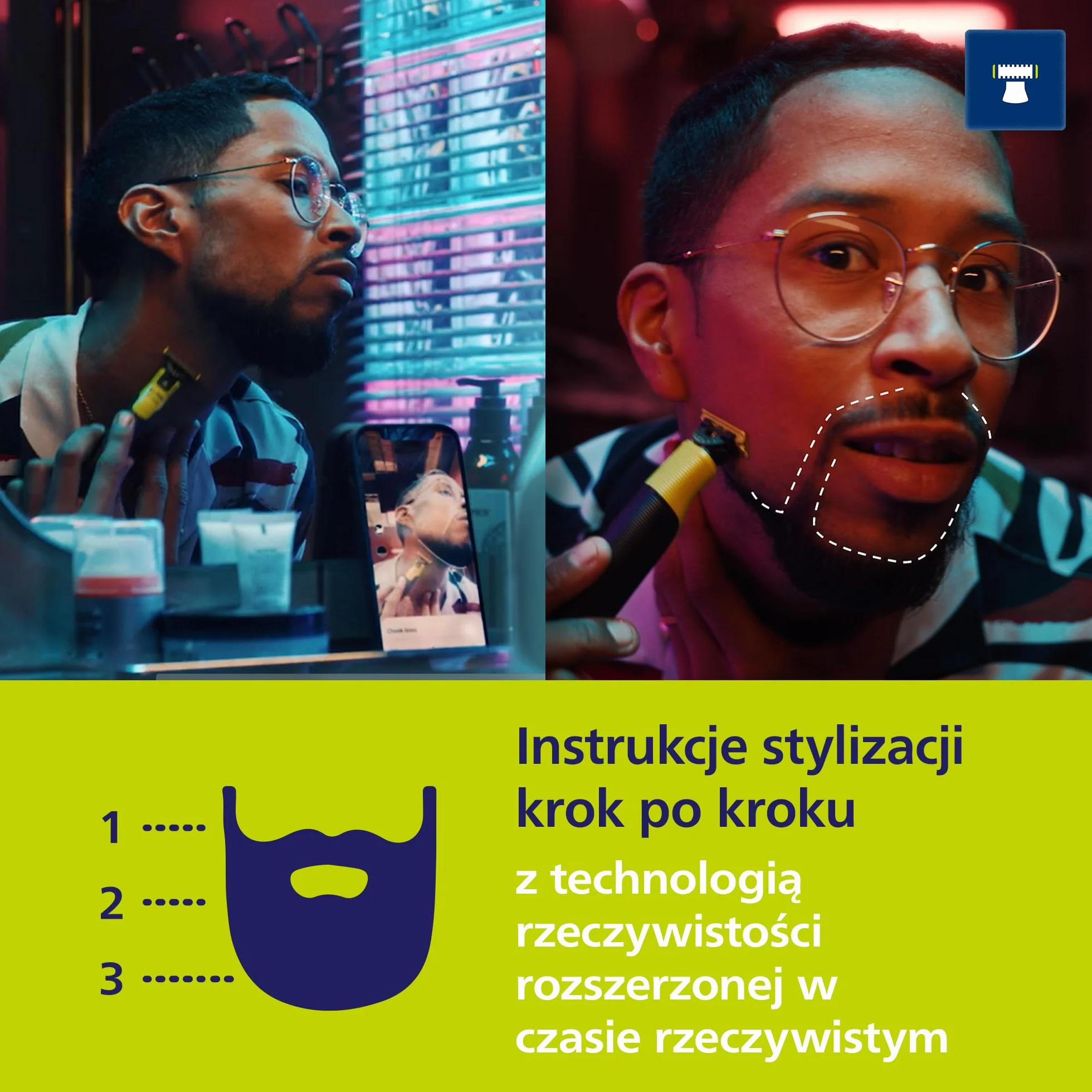 Philips OneBlade 360 Autentyczny Połączony Elektryczna golarka do twarzy i ciała, trymer do brody i groomer, 360 i oryginalne ostrzy, regulowany grzebień 5w1, zestaw do ciała, etui podróżne, QP4631/65