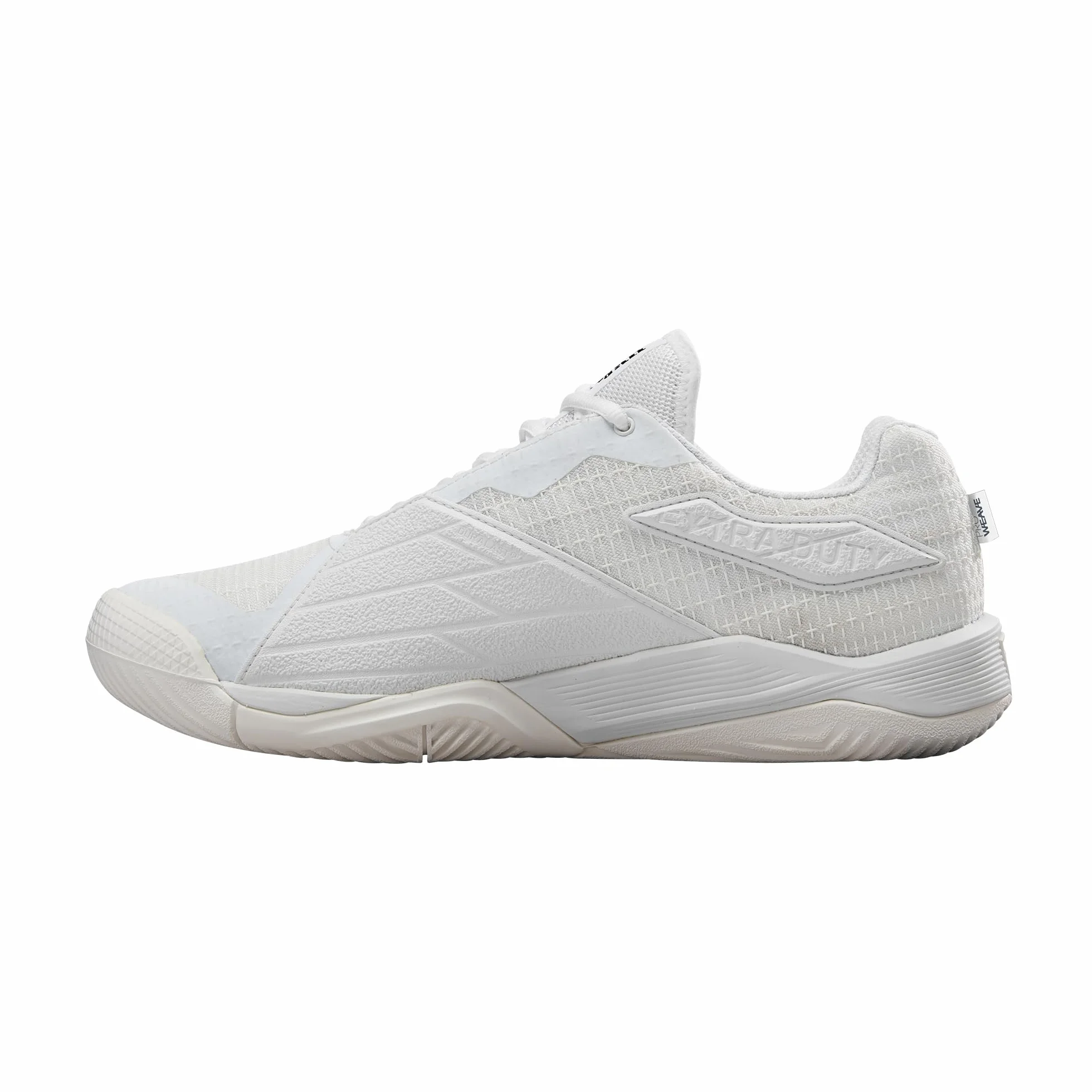 Wilson Męskie buty tenisowe Rush PRO Extra Duty, białe/chińskie niebieskie/srebrne brzozowe, 43,5 UK, Biały Chiny Niebieski Srebrny Brzoza, 13.5 UK
