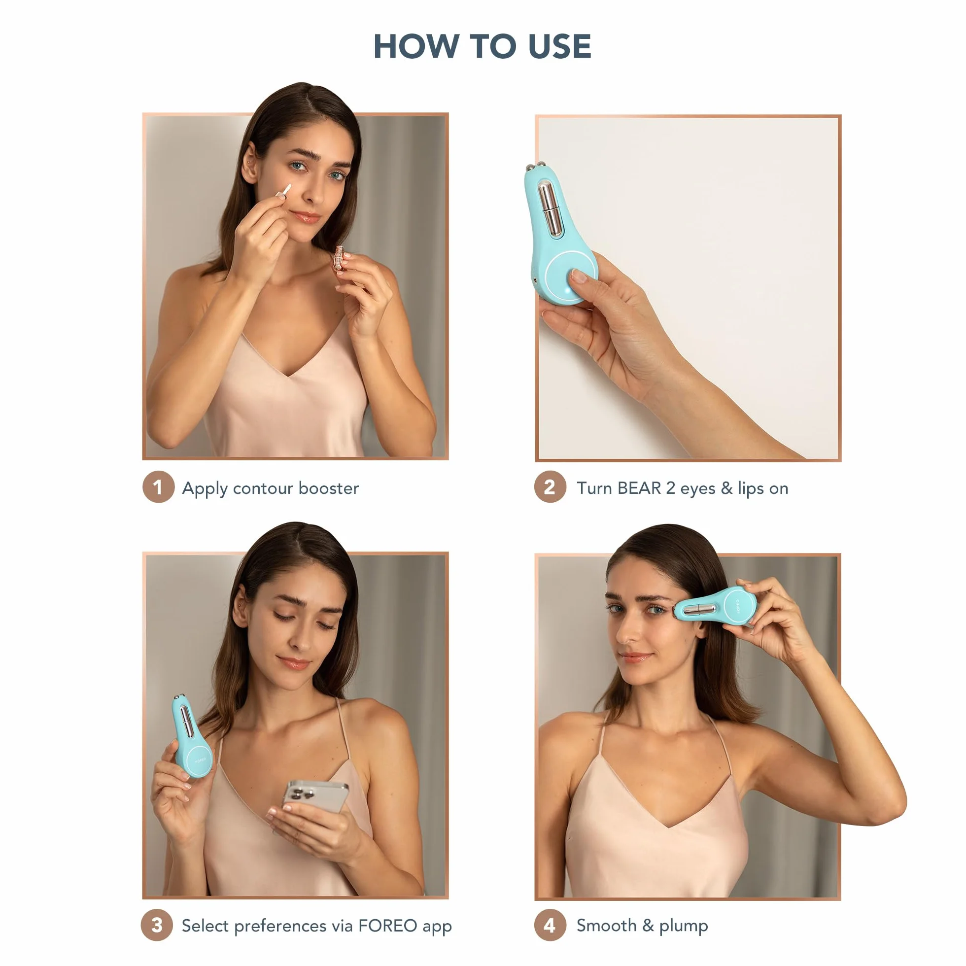 FOREO SUPERCHARGED serum wzmacniające kontur oczu i ust – przewodzący krem pod oczy – serum niacynamidowe – przeciw starzeniu – plumping ust i przeciw cienie pod oczami – praktyczny rozmiar – 3 x 3,5