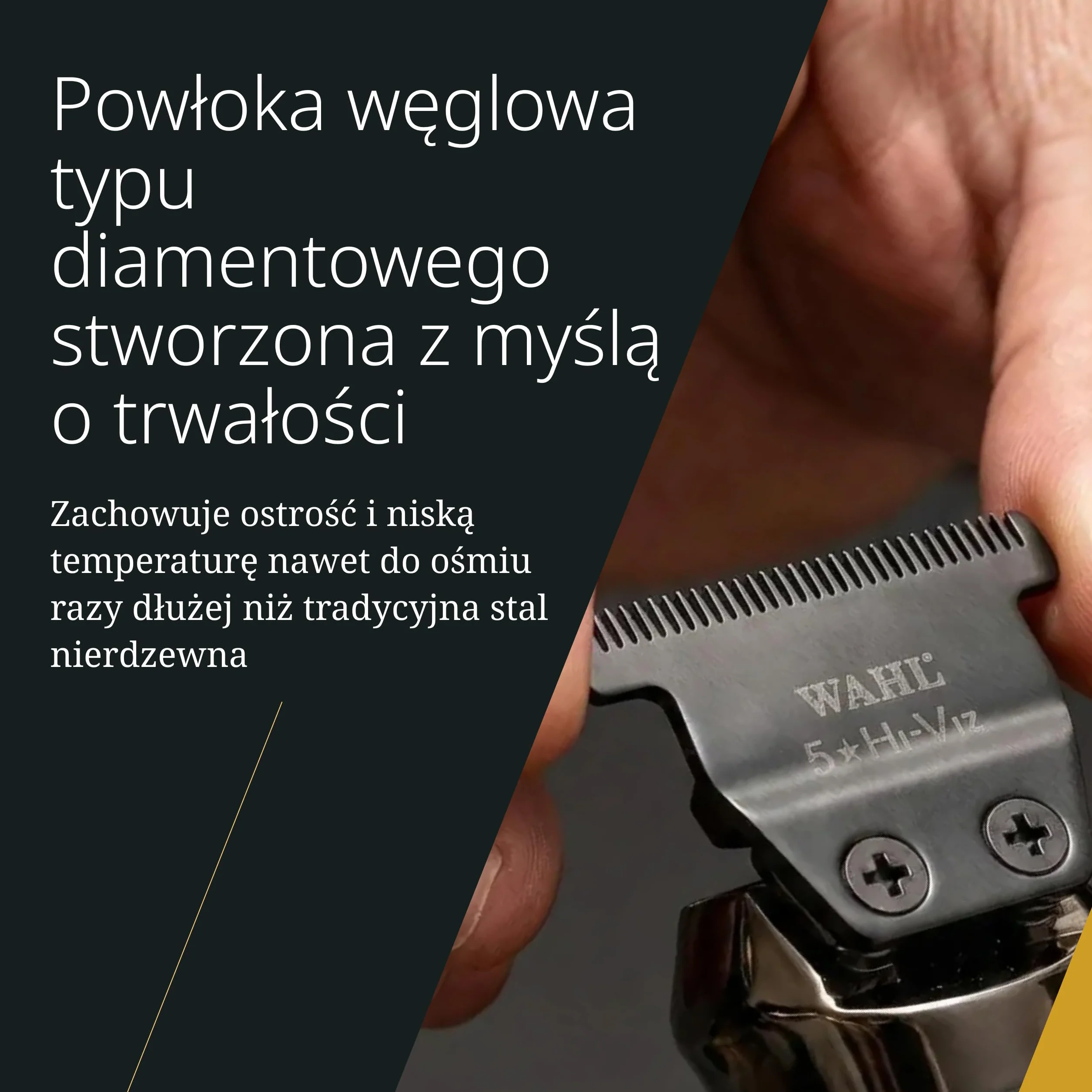 Wahl Hi-Viz Wymienne ostrza do trymera - diamentowa powłoka węglowa, ultraprecyzyjne ostrze 0,4 mm z zerową szczeliną - Opakowanie 12 szt