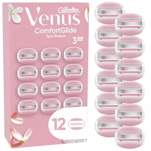 Gillette Venus ComfortGlide Spa Breeze damskie ostrza do golenia, 12 zapasowych ostrzy do golenia dla kobiet