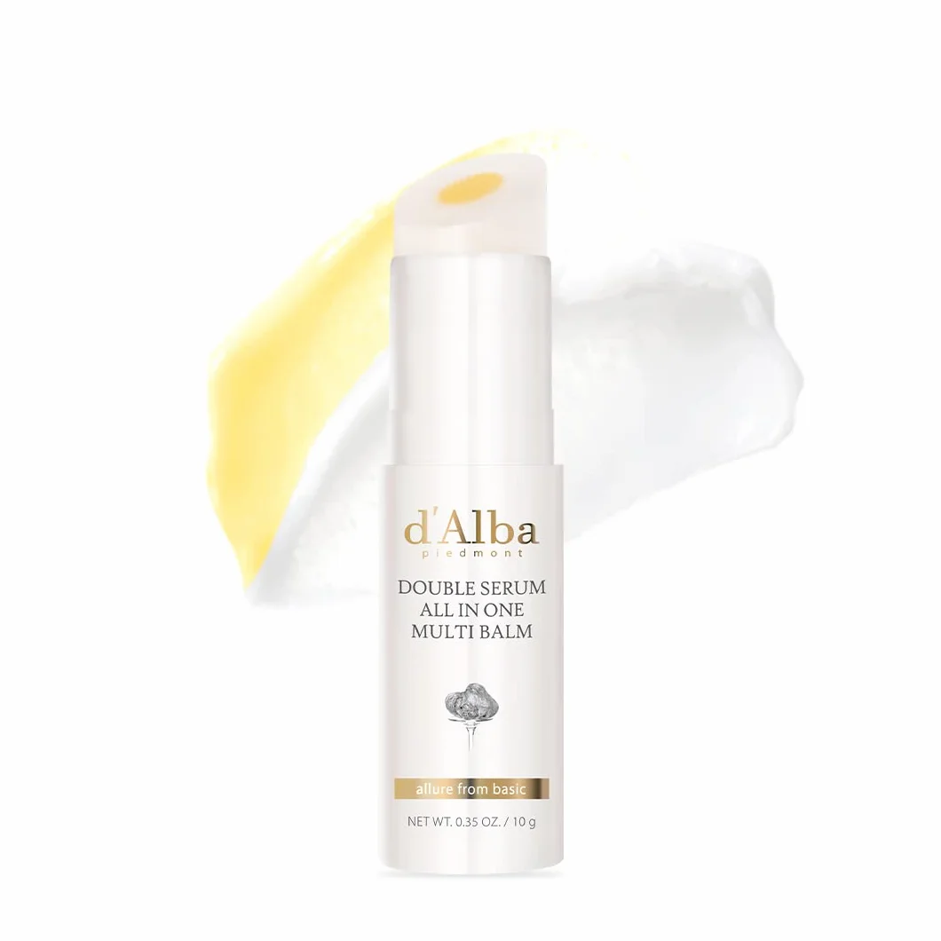 d'alba Piedmont | Italian White Truffle Double Serum All-in-one Multi Balm, Wegańska pielęgnacja skóry, Kuracja 3 w 1, Balsam do pielęgnacji oczu w sztyfcie