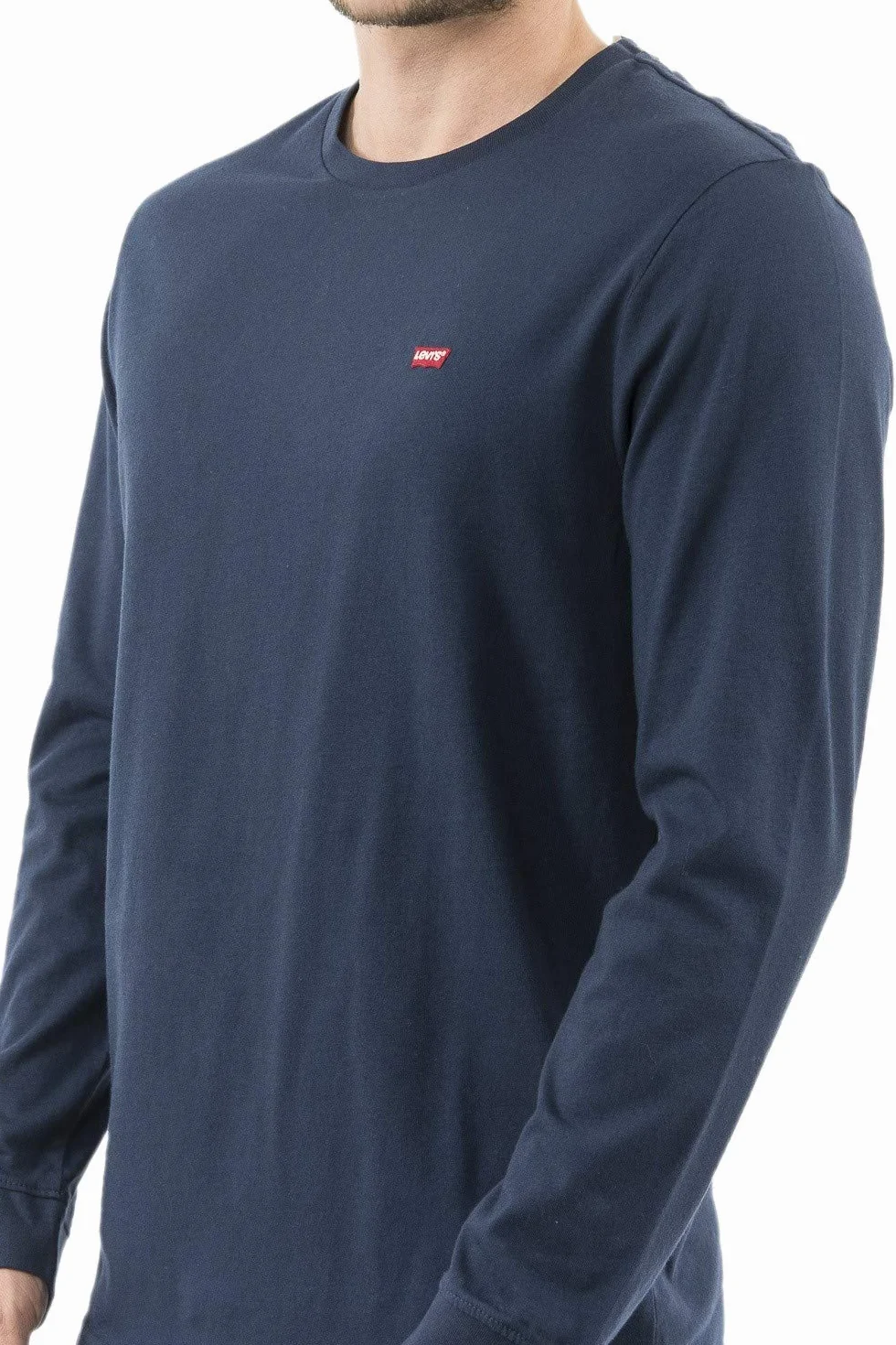 Levi's Mężczyźni Long-Sleeve Original Housemark Tee T-Shirt, Cotton + Patch Dress Blues, L