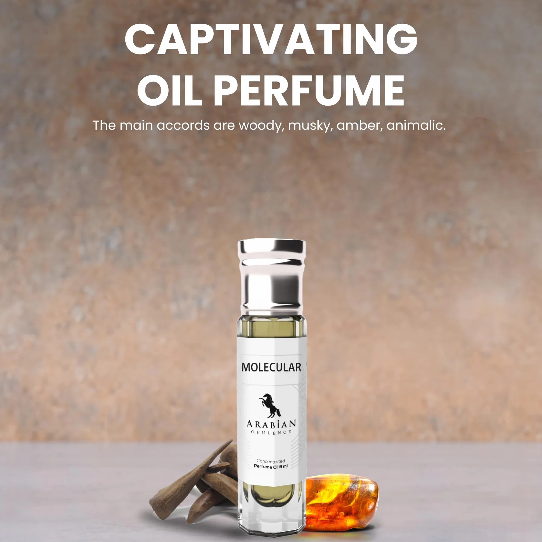 Arabian Opulence FR201 MOLECULAR olejek perfumowany w kulce, skoncentrowany olejek do ciała, 6 ml