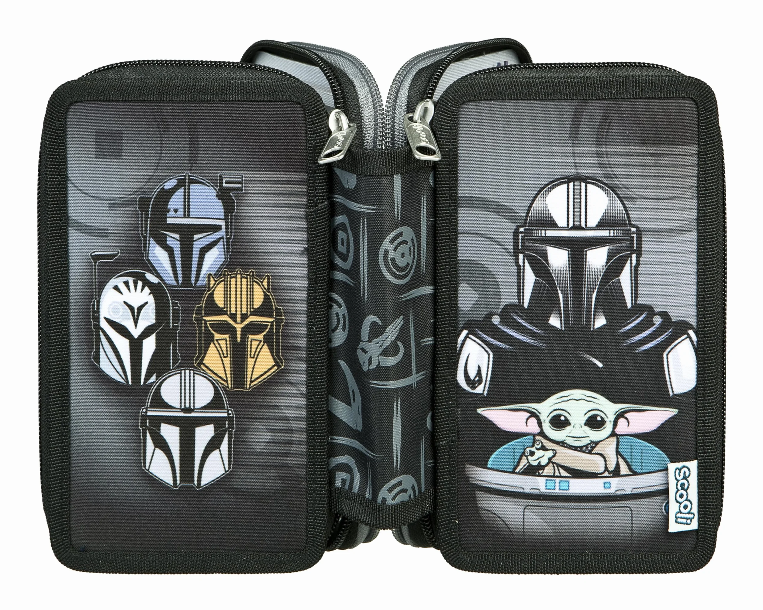 Scooli - Tripledecker Star Wars - Piórnik wypełniony wysokiej jakości długopisami i akcesoriami - Idealny do szkoły, na czas wolny i w podróży - od 6 lat