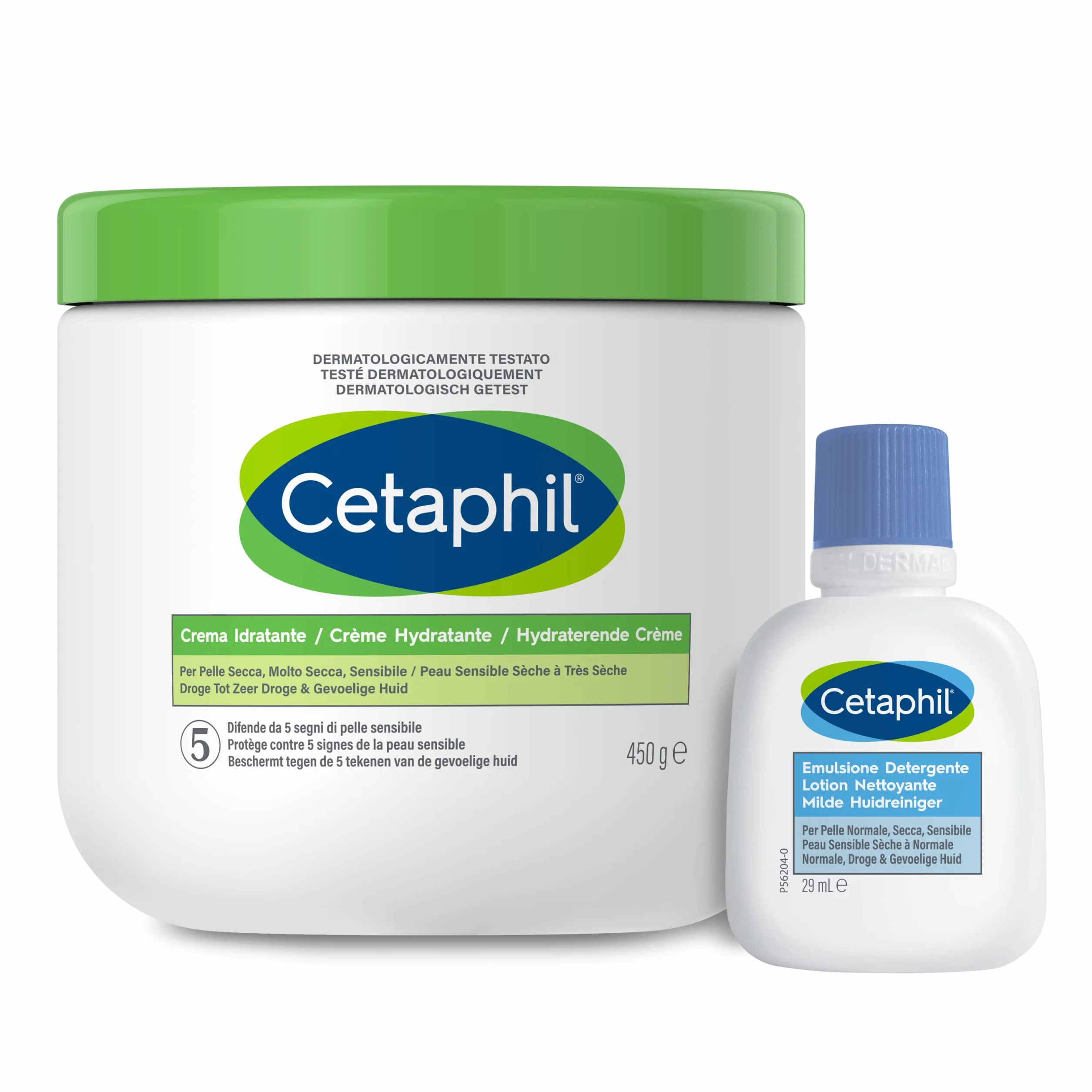 Cetaphil Krem nawilżający do twarzy i ciała 450 g + emulsja oczyszczająca 29 ml