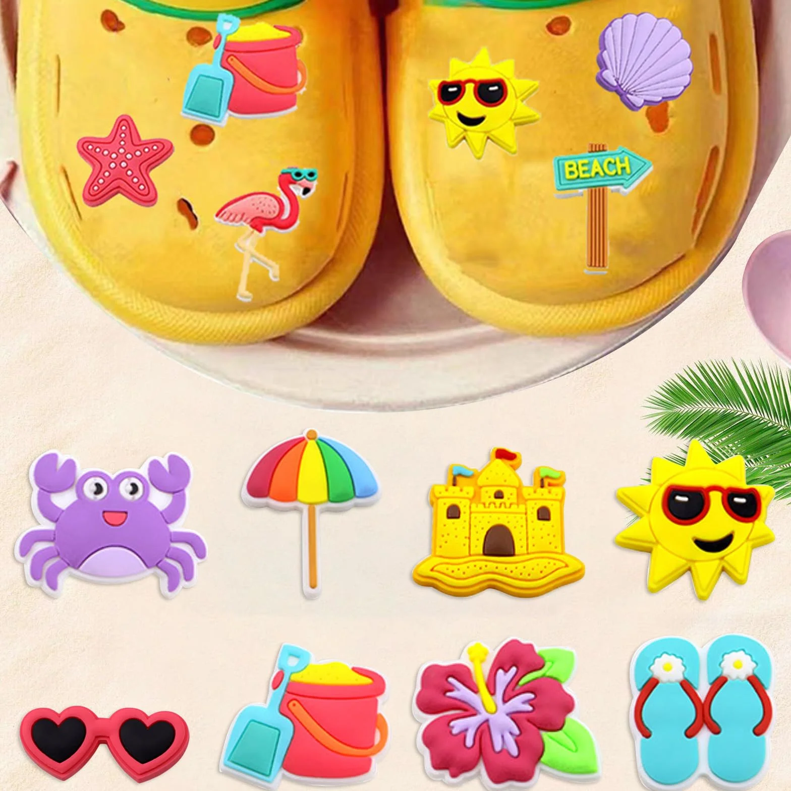 50 sztuk charms do butów Crocs, ozdoby PVC, szpilki, dla dziewcząt i dorosłych