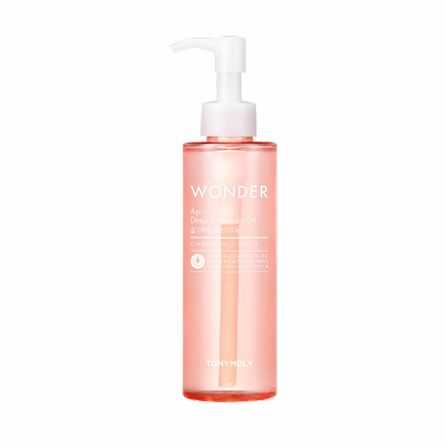 TONYMOLY Wonder olejek do czyszczenia pestek moreli, 190 ml, głębokie oczyszczanie i nawilżanie