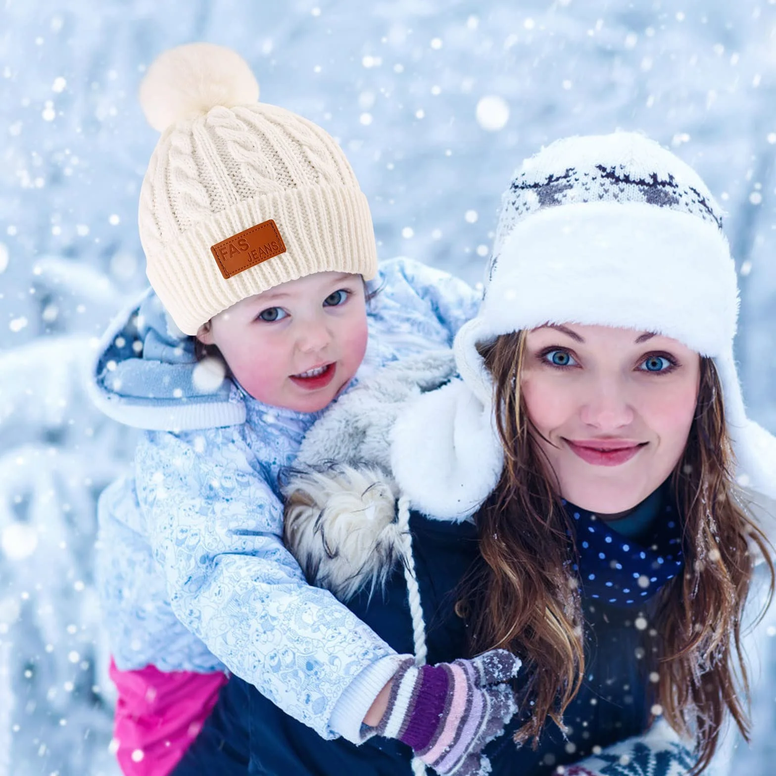 Bekecidi Dziecięca czapka zimowa, szalik, rękawiczki, zestaw ciepła czapka niemowlęca, czapka beanie, czapka z dzianiny, szal typu loop, szal zimowy, zestaw na prezent dla chłopców i dziewczynek w