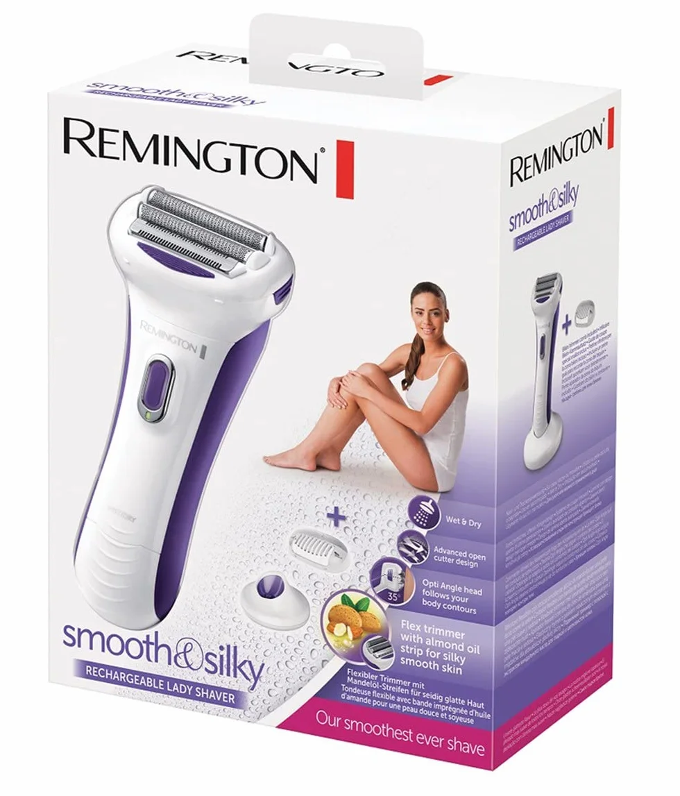 Remington Smooth&Silky WDF5030 golarka damska, podwójne folie hipoalergiczne, golenie na sucho i mokro, ergonomiczny kąt