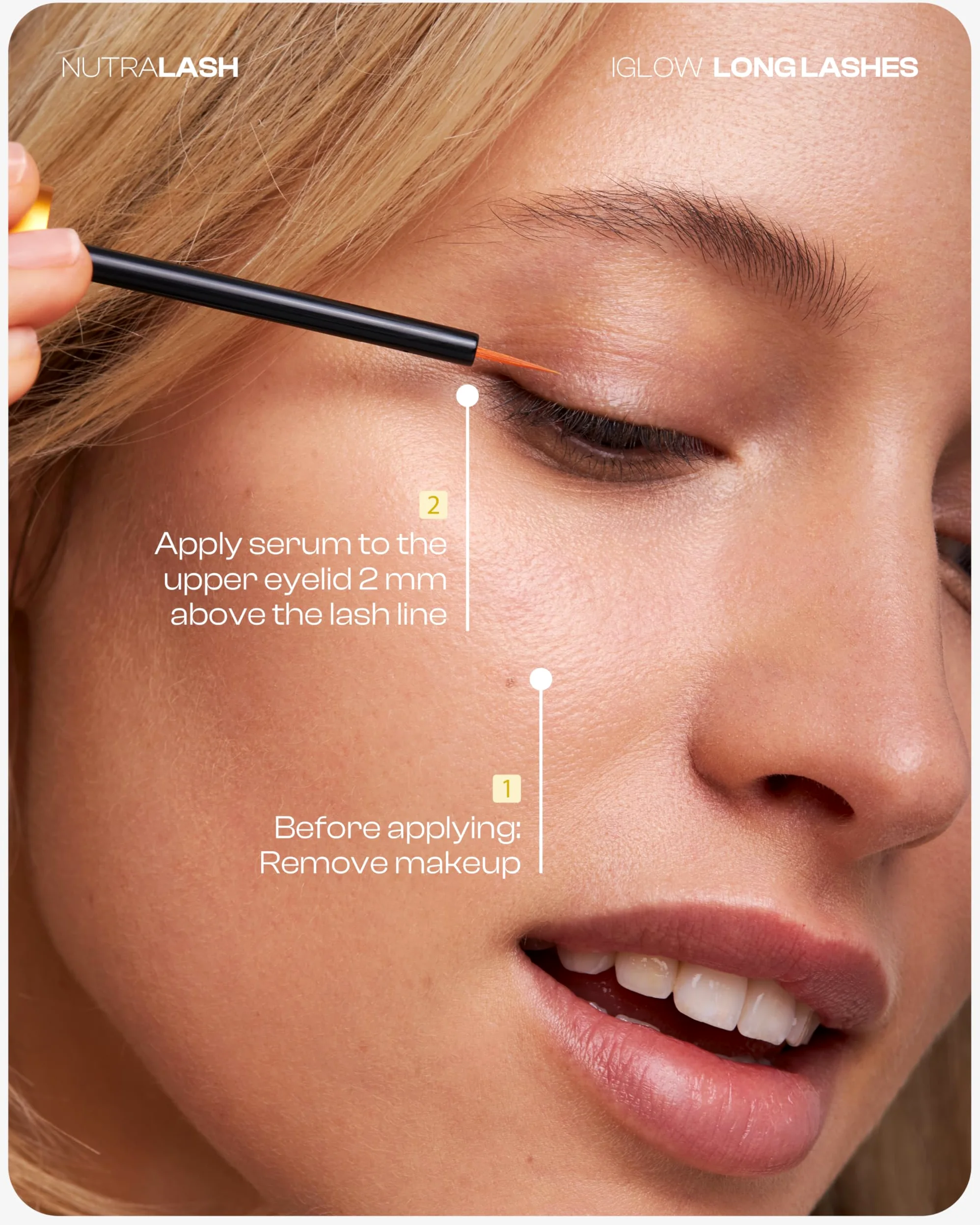 iGlow – Profesjonalne serum do rzęs zapewniające długie rzęsy w ciągu zaledwie 6-8 tygodni | Serum pielęgnacyjne Lash | Serum do wzrostu rzęs | Serum do wzrostu/wydłużania rzęs | Wyprodukowane w