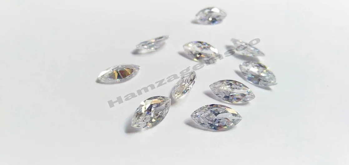 Cyrkonia AAA wysokiej jakości sześcienna cyrkonia w kształcie markizy biały kolor CZ luźne kamienie (od 2 x 4 mm do 7 x 14 mm) cyrkonia sześcienna