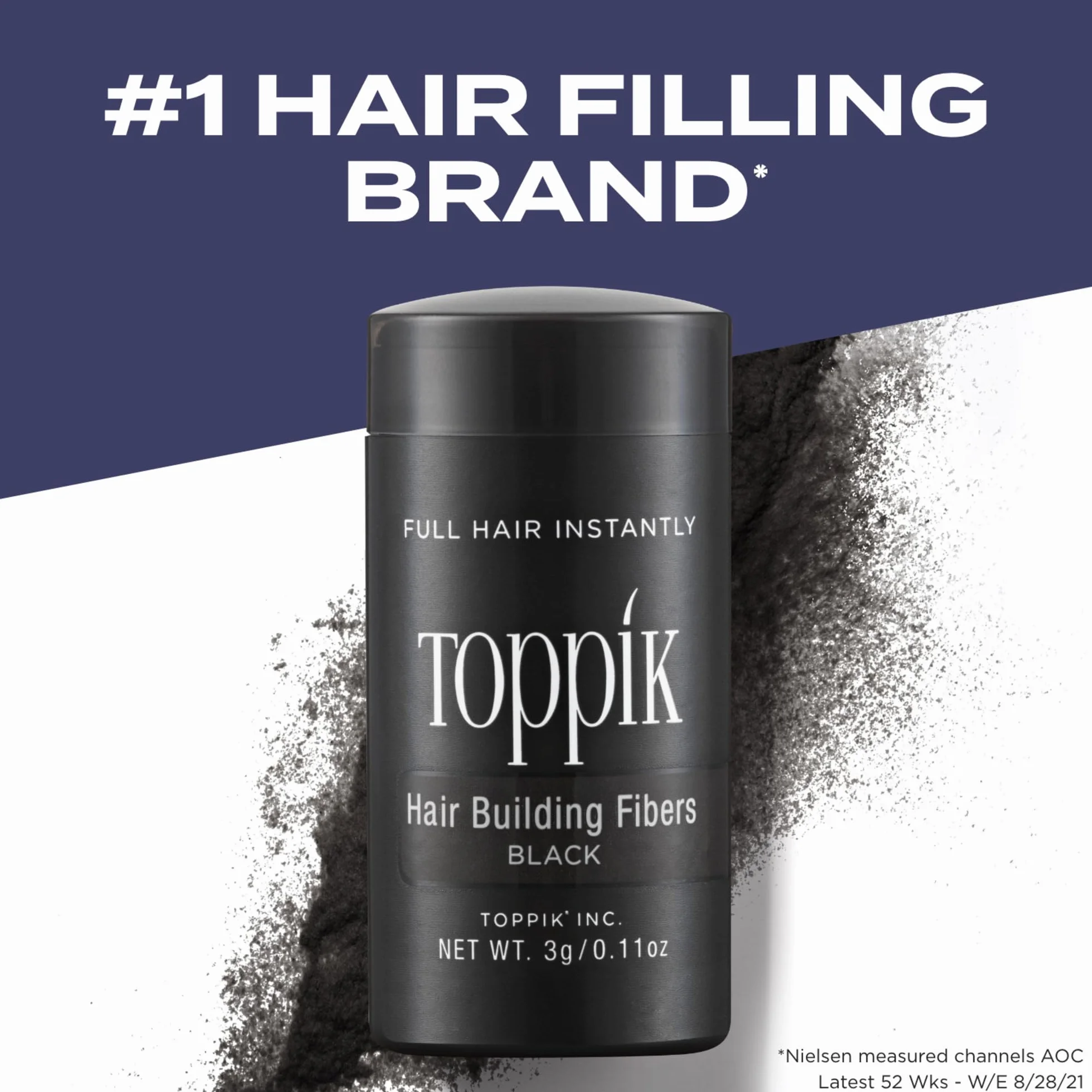 Toppik Hair Building Fibre Powder Medium Brown - Korektor do Włosów, Brody