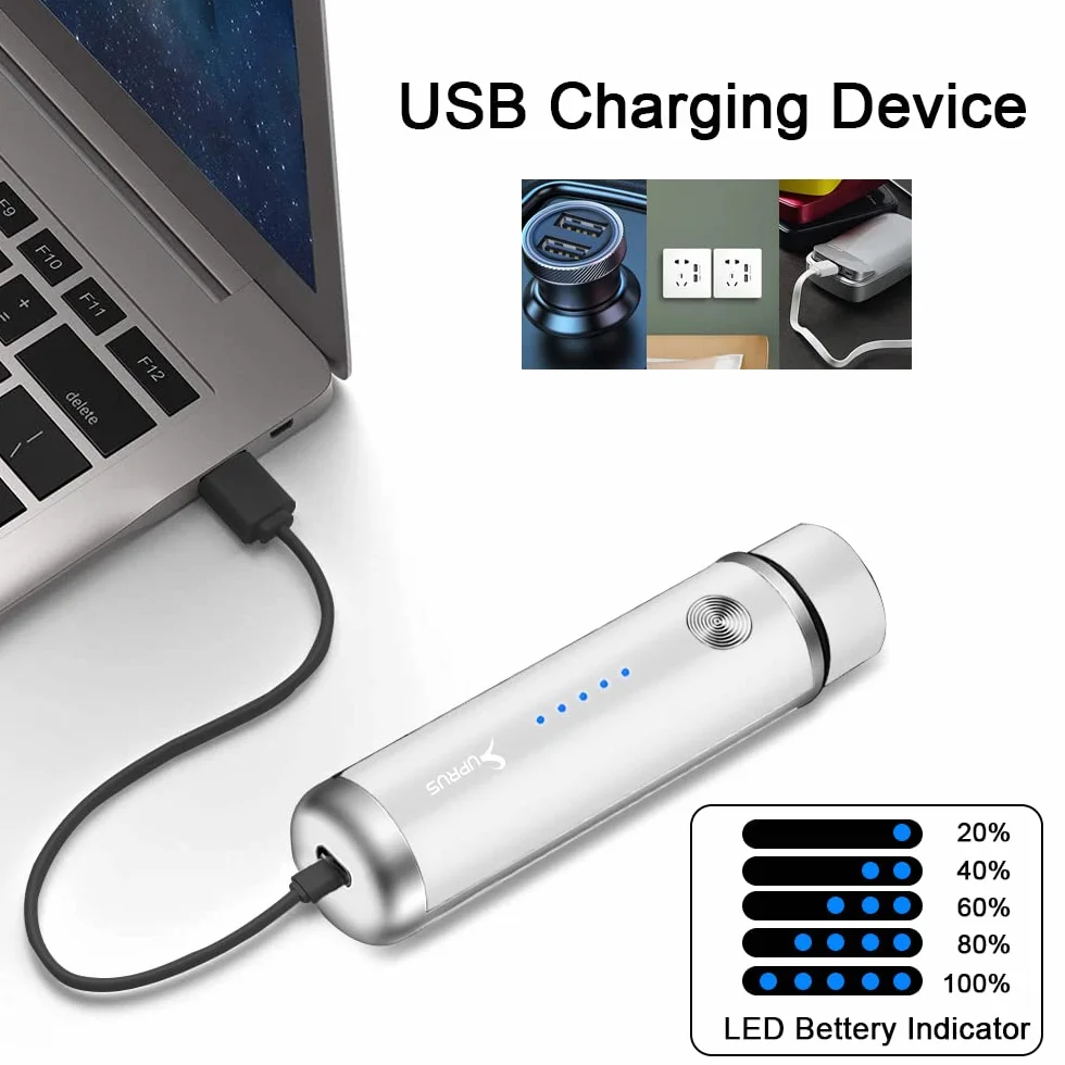 SUPRUS Damska golarka elektryczna z możliwością ponownego ładowania przez USB, do twarzy, brody, wąsów, nóg, pach, bikini, LED, wskaźnik baterii, bezprzewodowy (biały)
