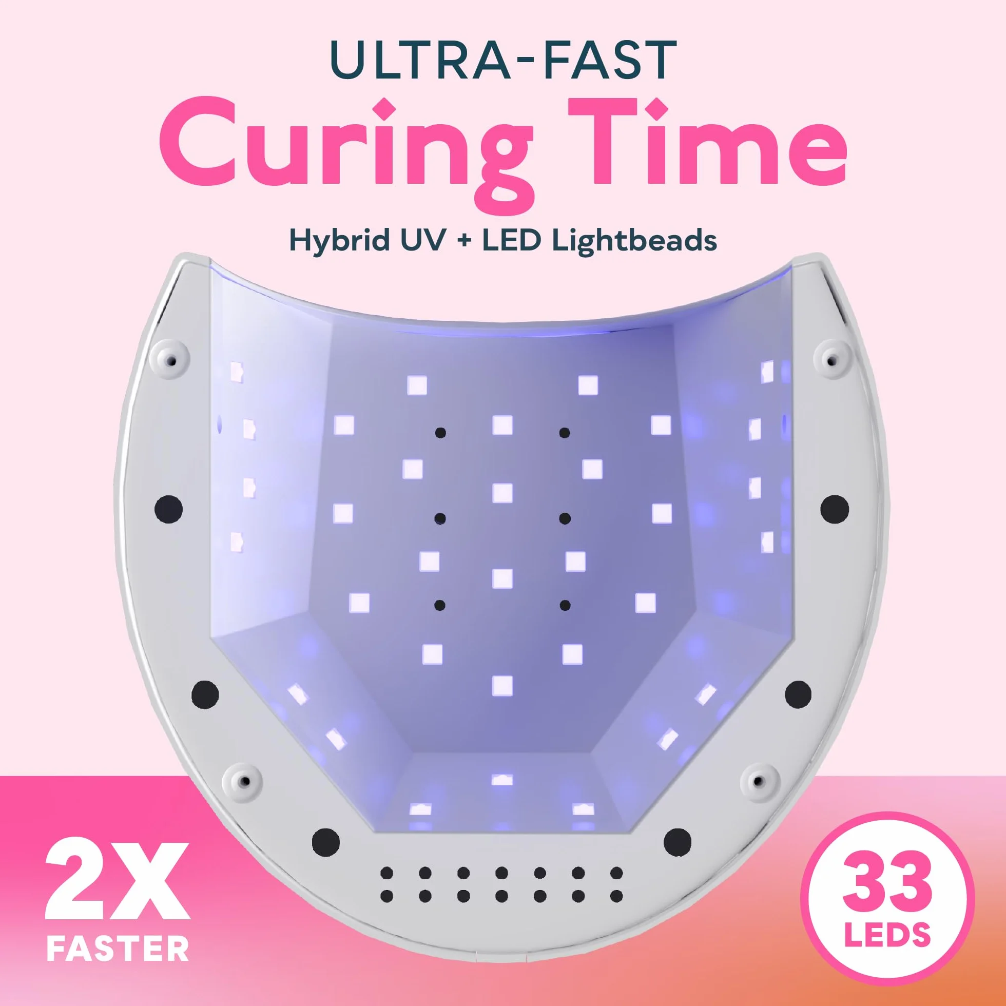 Suszarka do paznokci SUNUV UV LED lampa z timerem 10s/30s/60s/90s, czujnik podczerwieni, LCD, zdejmowana podstawa