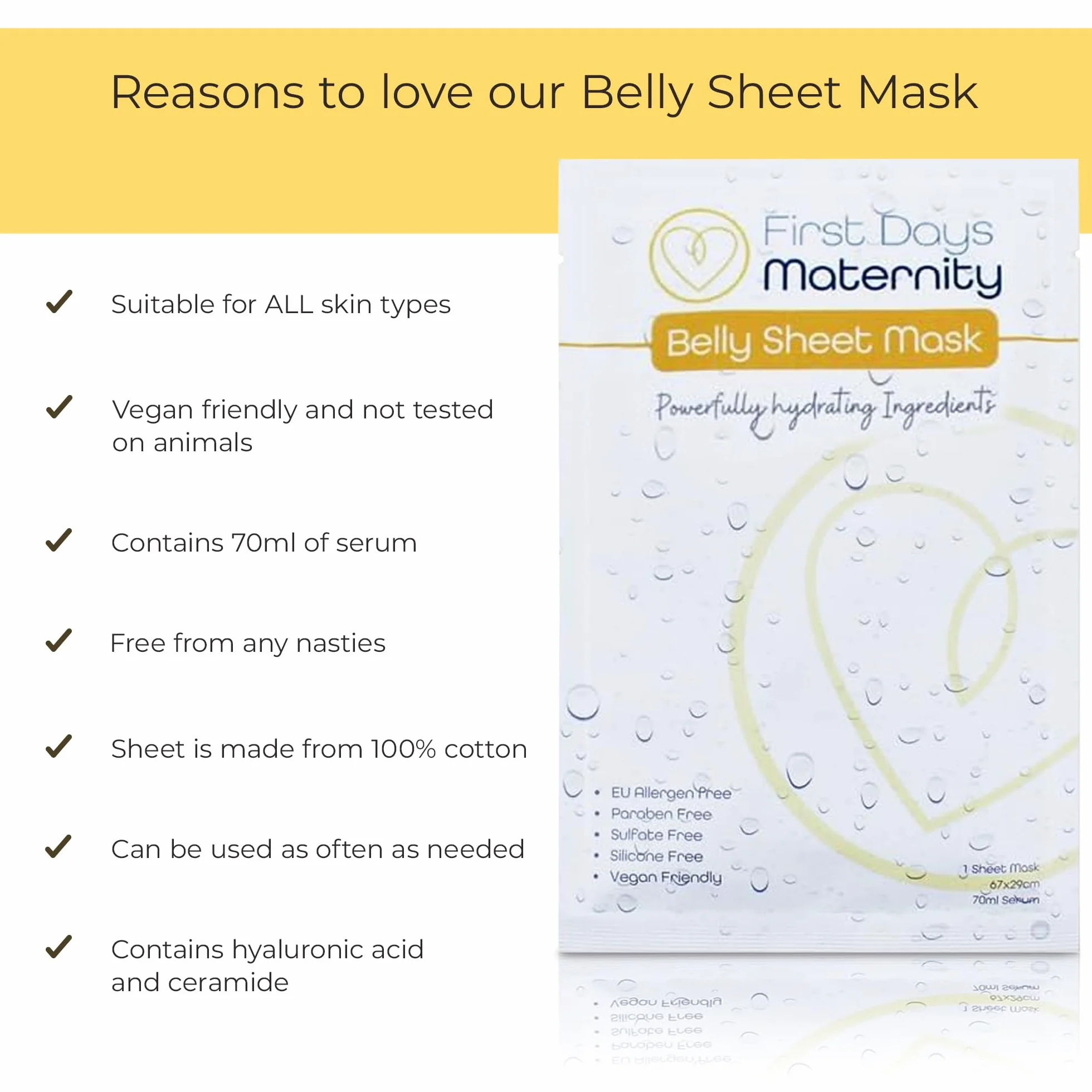 Maska Belly Sheet Pierwsze dni macierzyństwa
