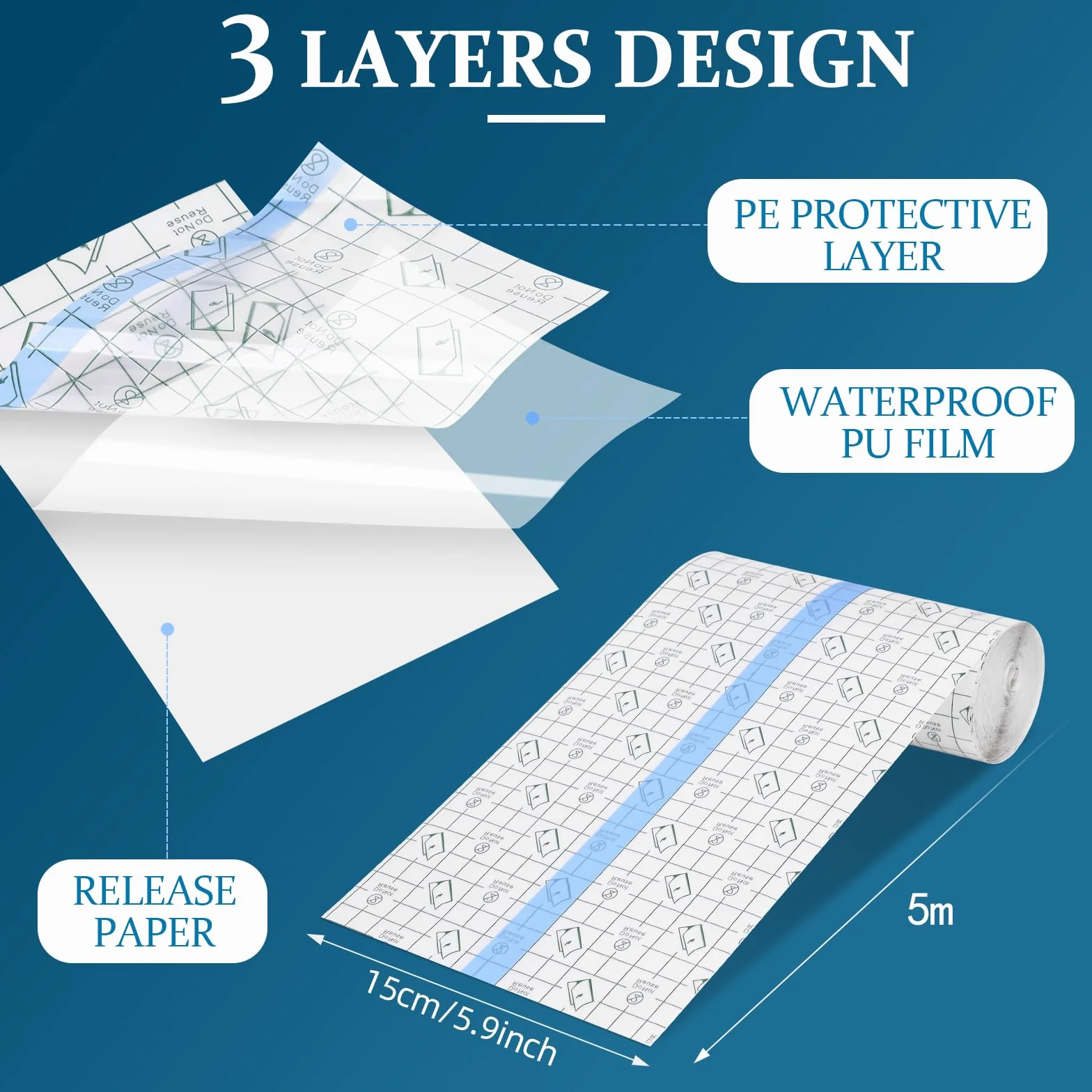 ATOMUS 5m Tattoo Protective Film Breathable Tattoo Care