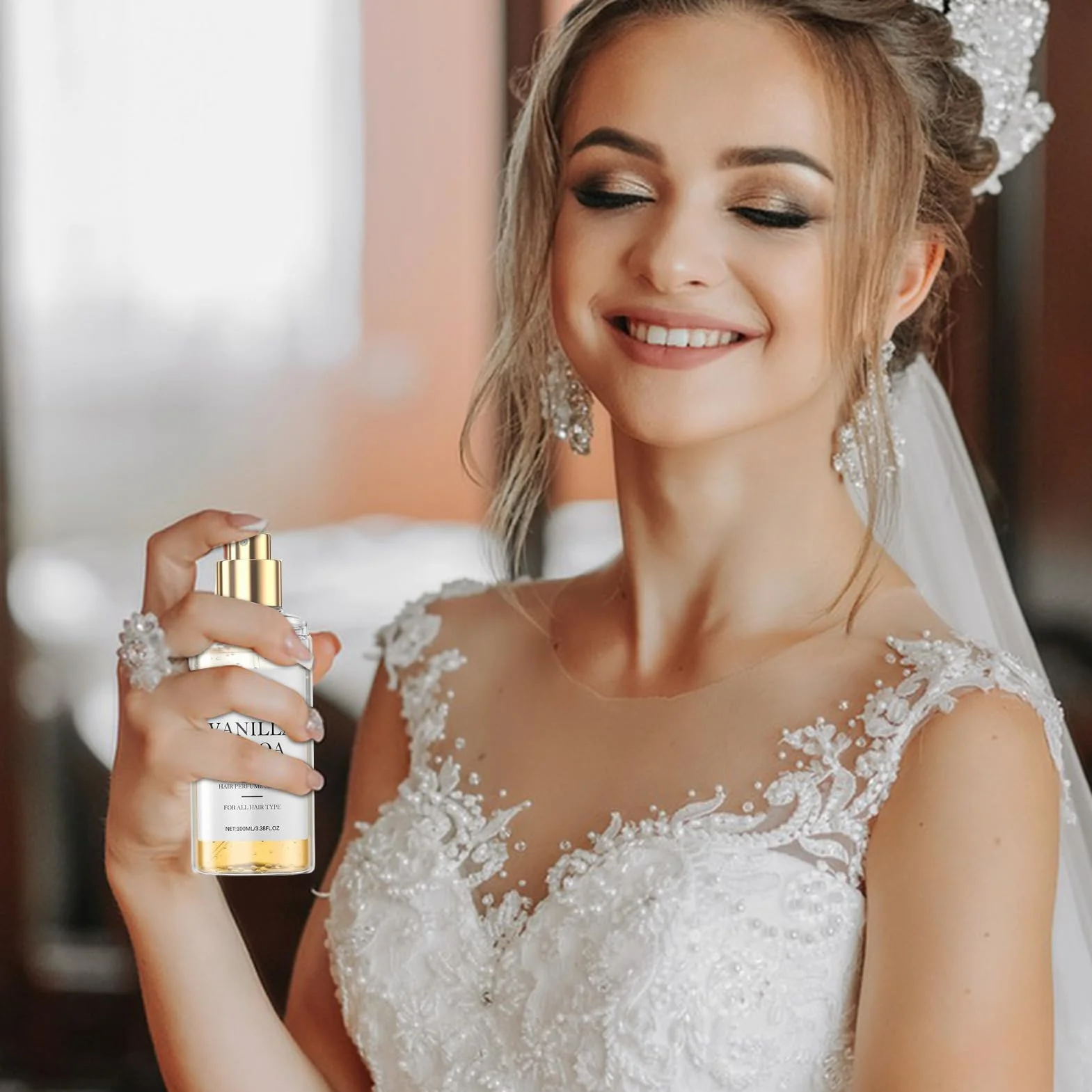 Perfumy do włosów, pielęgnujące, zapach – długo utrzymujący się zapach w sprayu dla kobiet, nastolatków, w podróży, na lato
