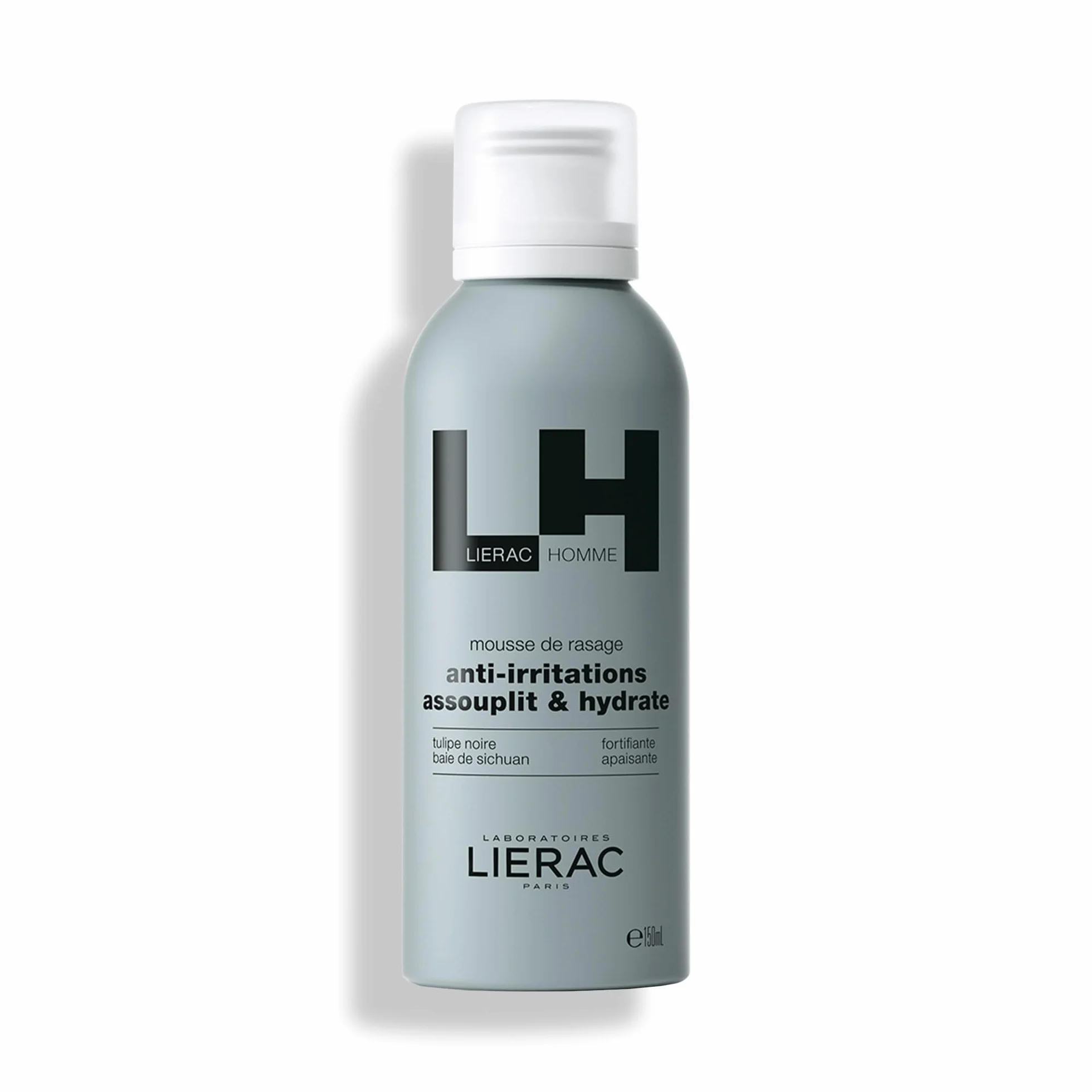 Lierac - Lierac Homme - Pianka do golenia 150ml - Higiena twarzy - Przeciw podrażnieniom - Zmiękcza - Nawilża - Przeciw podrażnieniom - 85% składników pochodzenia naturalnego