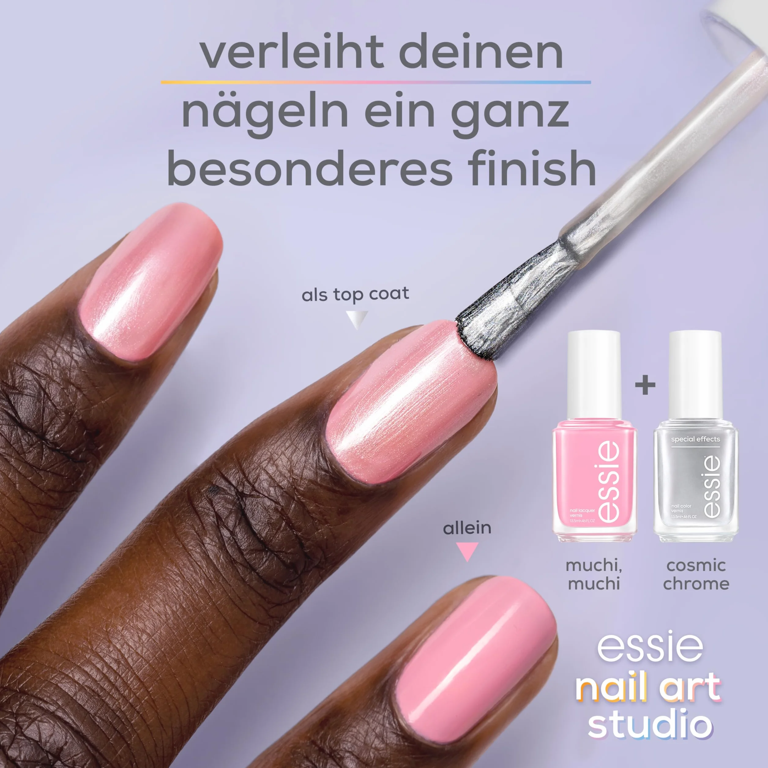 Essie special effects lakier do paznokci nr 5 cosmic chrome lakier do paznokci z artykułami chromowanymi do paznokci o specjalnym efekcie
