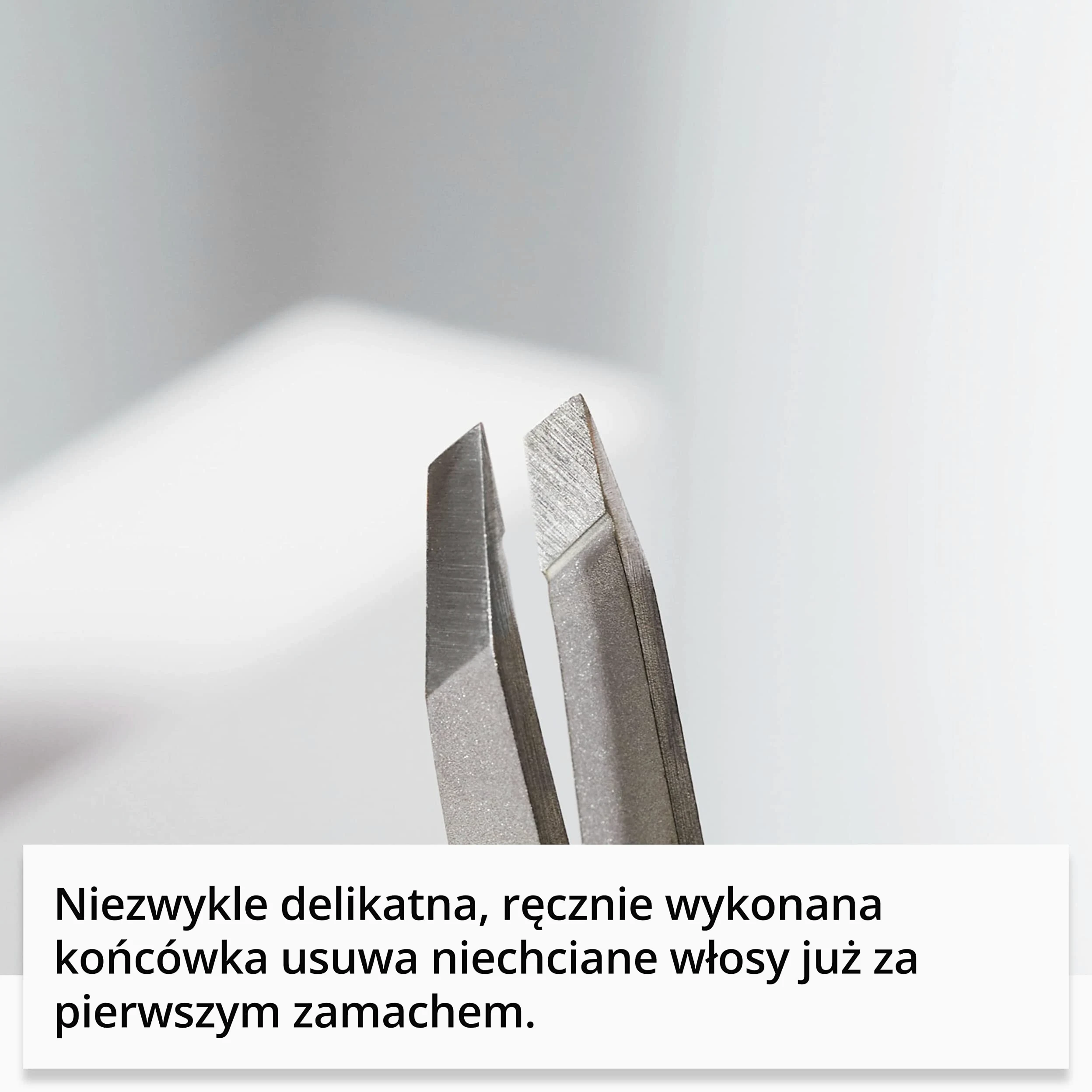 Rubis Pęseta do brwi, ukośna końcówka ze stali nierdzewnej, 9 cm, do wyrywania i kształtowania brwi.