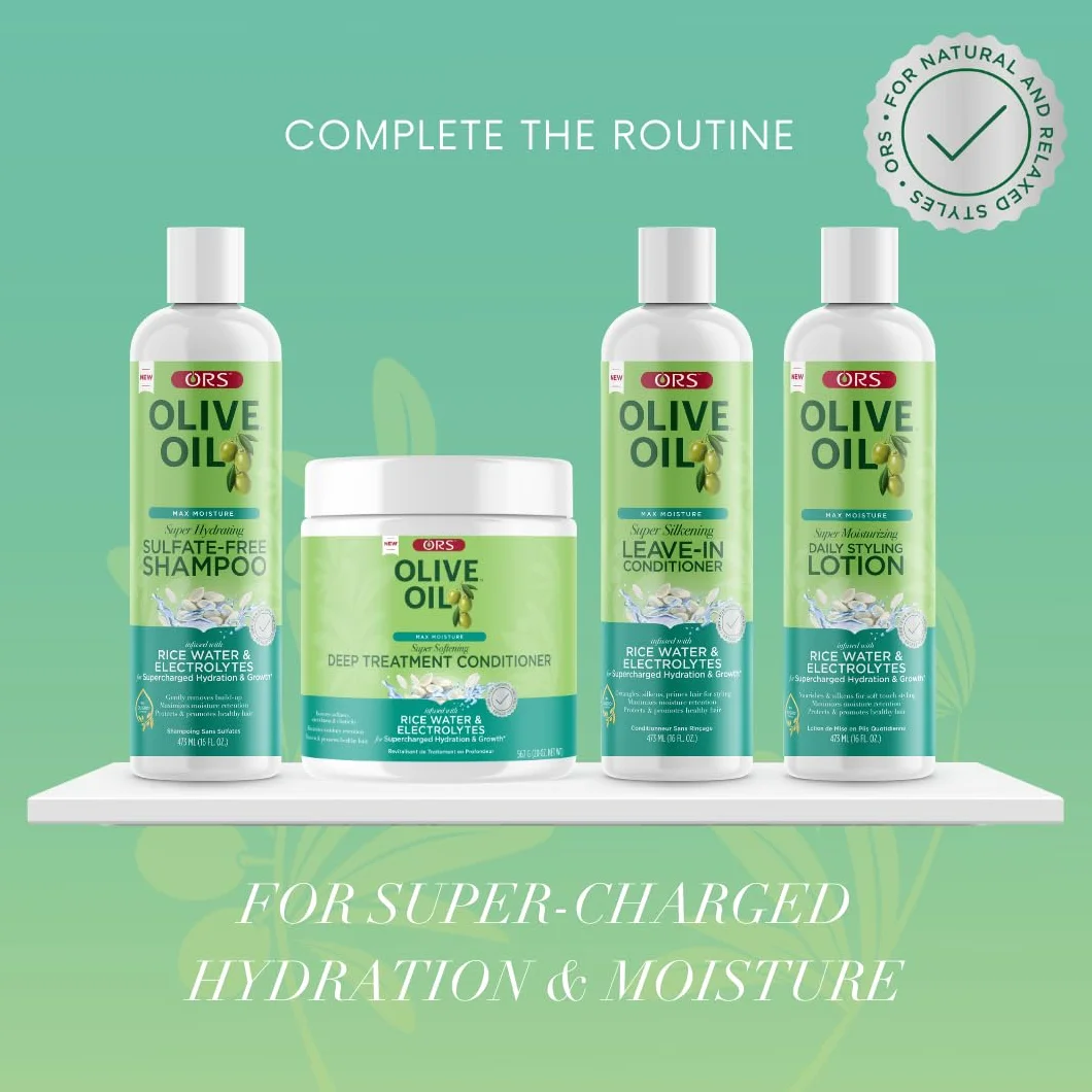 Ors Olive Oil Daily Styling Lotion Super Moisturizing 16 Ounce (473ml) Pack of 2