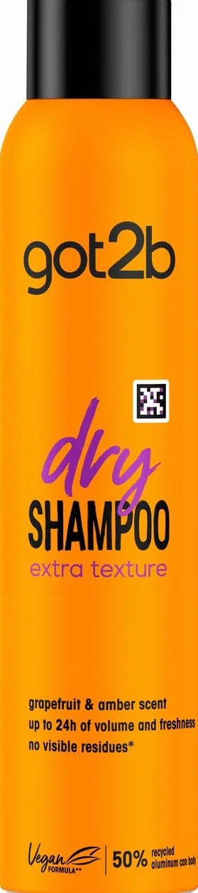 Got2b - suchy szampon Extra Texture - 3 szt. 200 ml (600ml) – natychmiastowe odświeżenie włosów – Optymalne dla fryzur