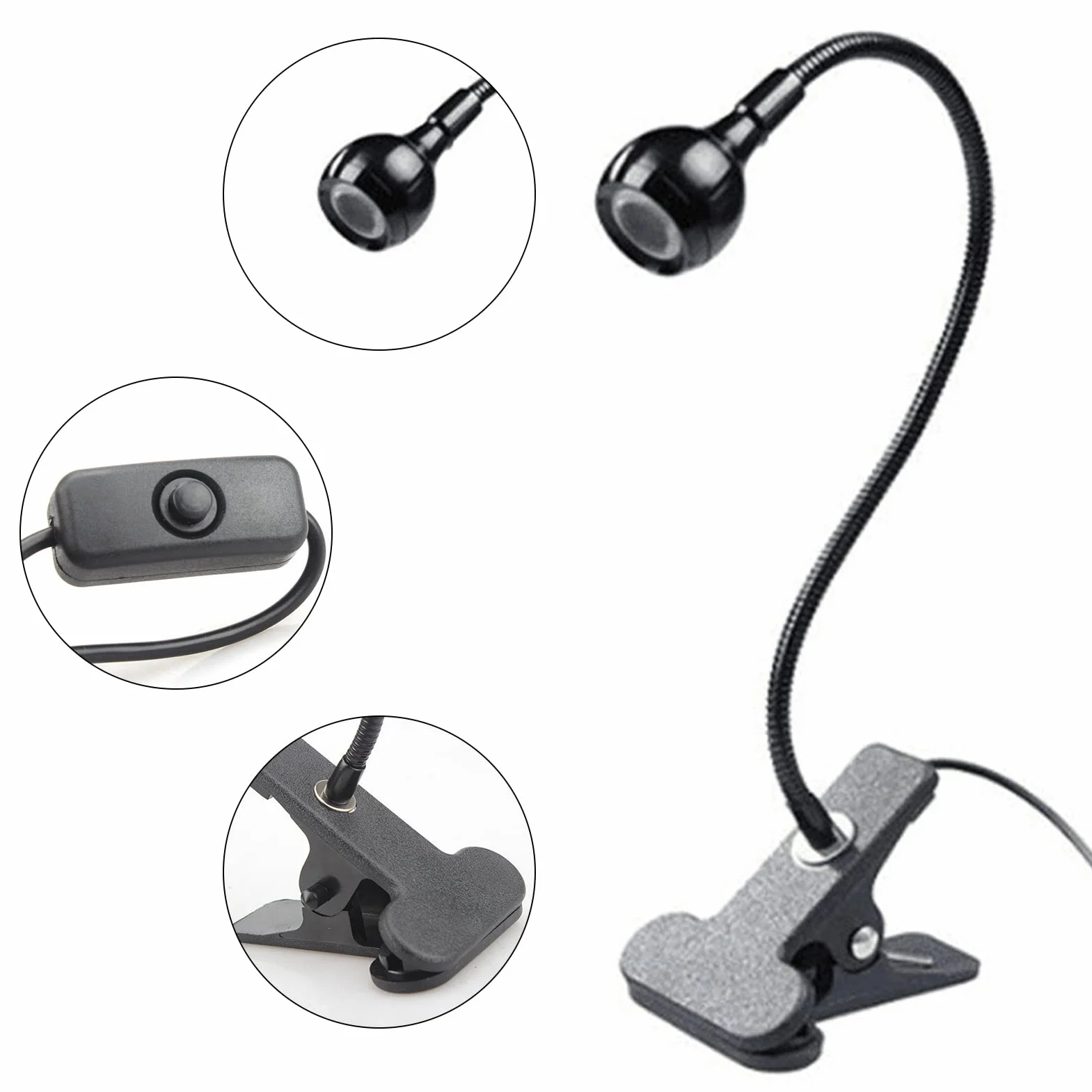Layhou Mini Lampa UV do Paznokci Żelowych 3 W Przenośna z Klipsem