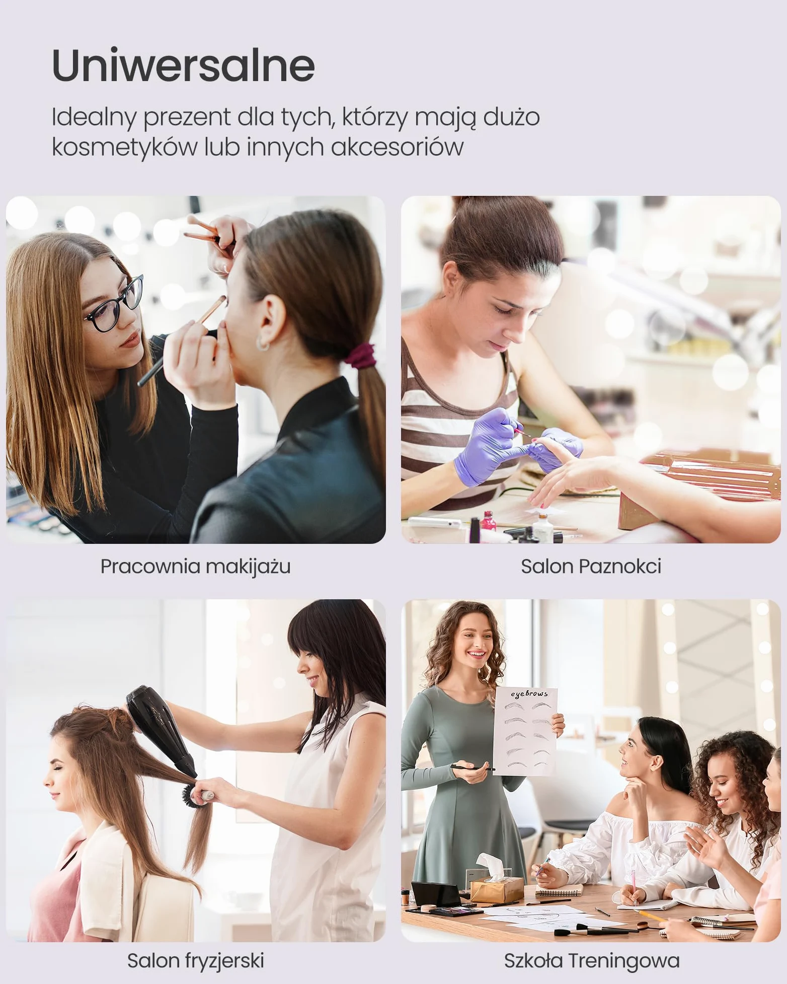 SONGMICS Walizka do makijażu, profesjonalna walizka do makijażu, walizka 4 w 1 do podróży, duży wózek dla fryzjerów, zamykana, z uniwersalnymi kółkami obracającymi się o 360°, czarna JHZ11BK