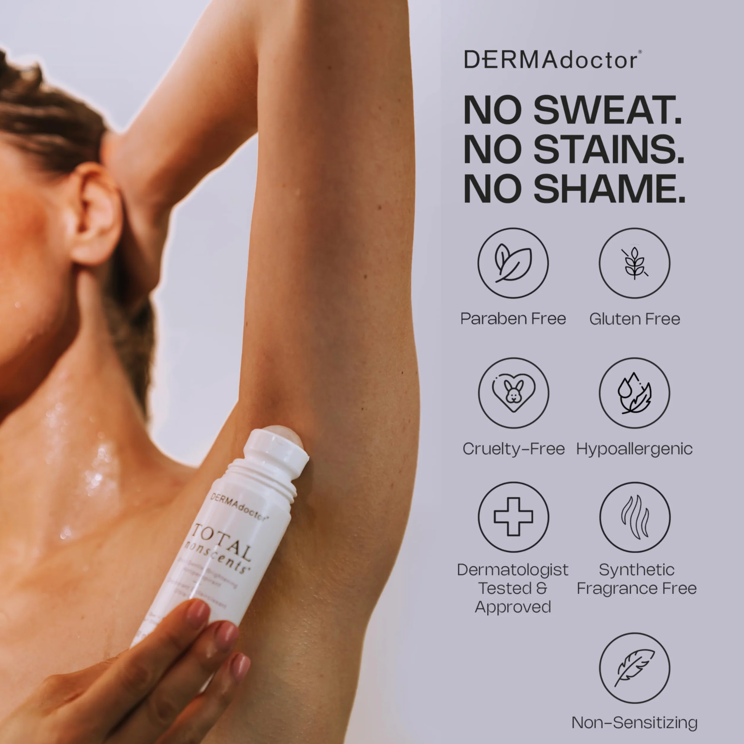 DERMAdoctor Total NonScents ultra-delikatny antiperspirant by DERMAdoctor