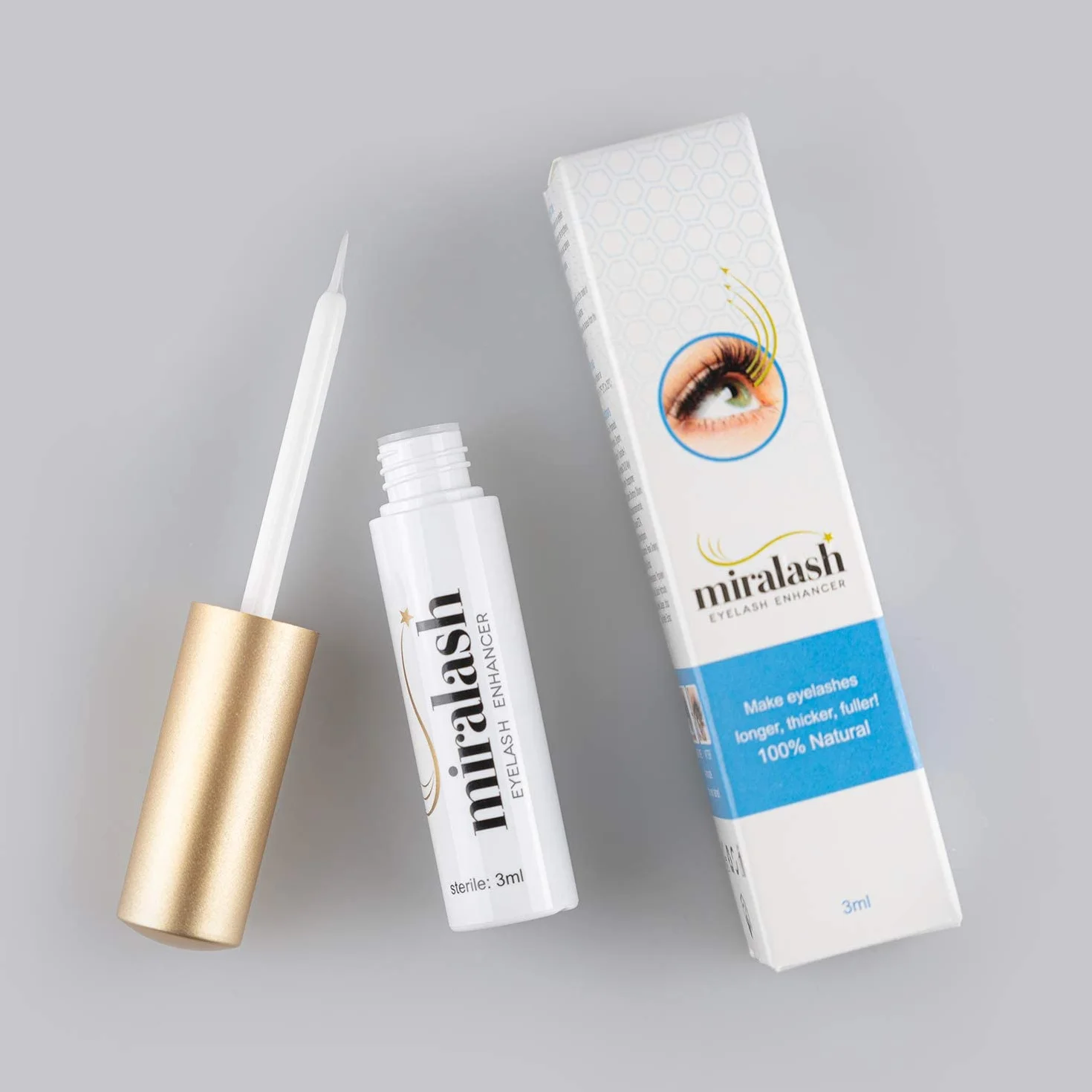Odżywka do rzęs 3ml, Serum do rzęs wydłuża rzęsy i wspomaga porost, serum dla ciemny długich i gęstych rzęs | 2pak