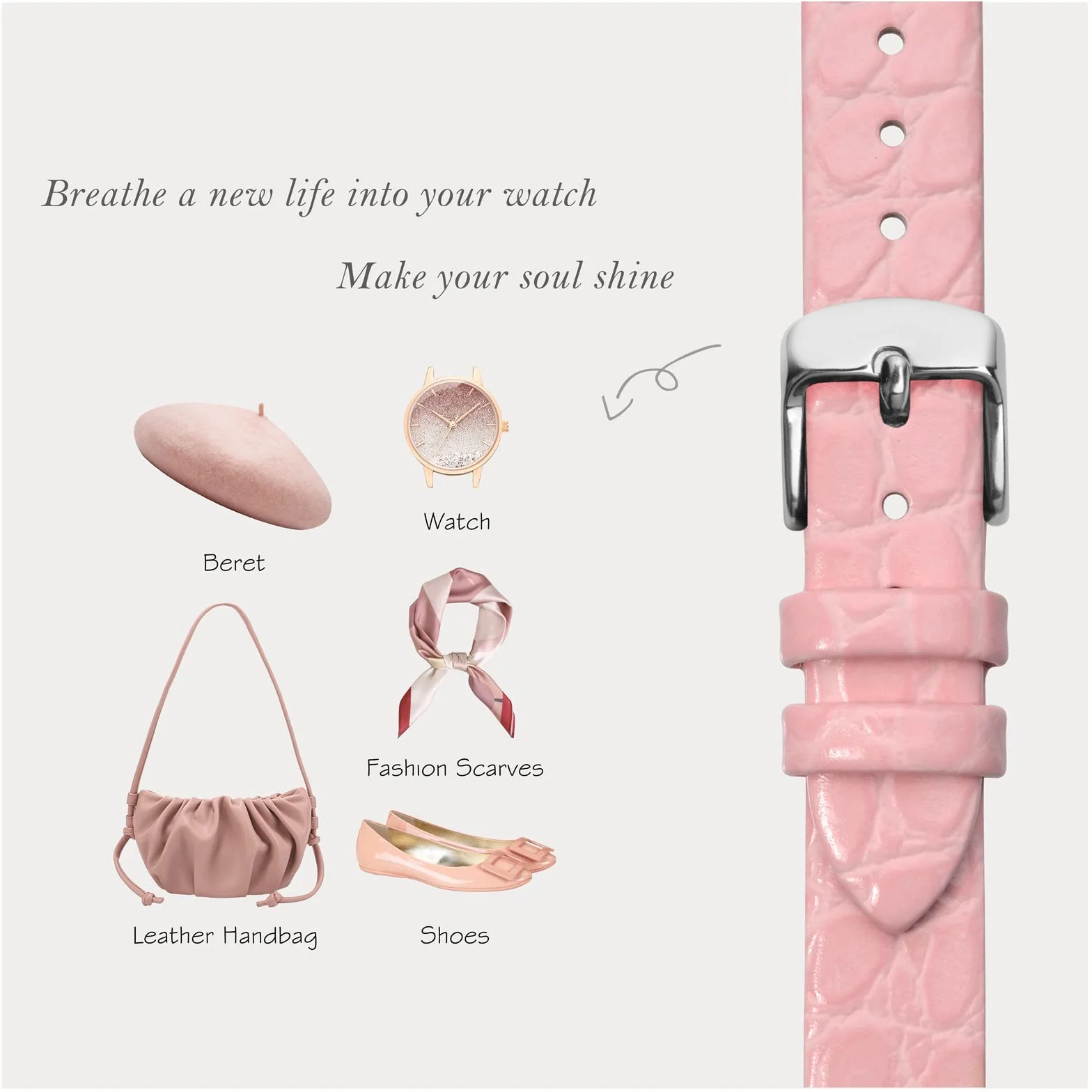 BISONSTRAP Skórzane paski do zegarka, miękkie paski zastępcze z polerowaną klamrą, 12 mm, 14 mm, 16 mm, 18 mm, 19 mm, 20 mm