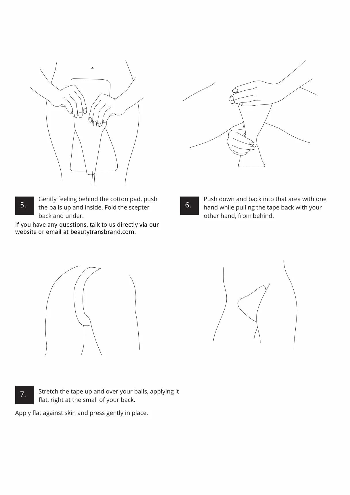 Tucking tape, tuck kit, materiały jednorazowe do tuckingu – dla transpłciowych kobiet i drag queens | Opakowanie: 10 sztuk