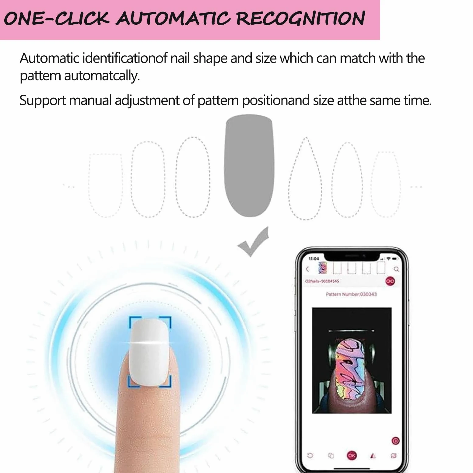 Robot do drukowania paznokci 3D, inteligentna maszyna do lakierowania paznokci, cyfrowa drukarka wzorów do malowania paznokci z obsługą DIY/aplikacji/Wi-Fi dla dzieci/salonów paznokci/manikiurzystów