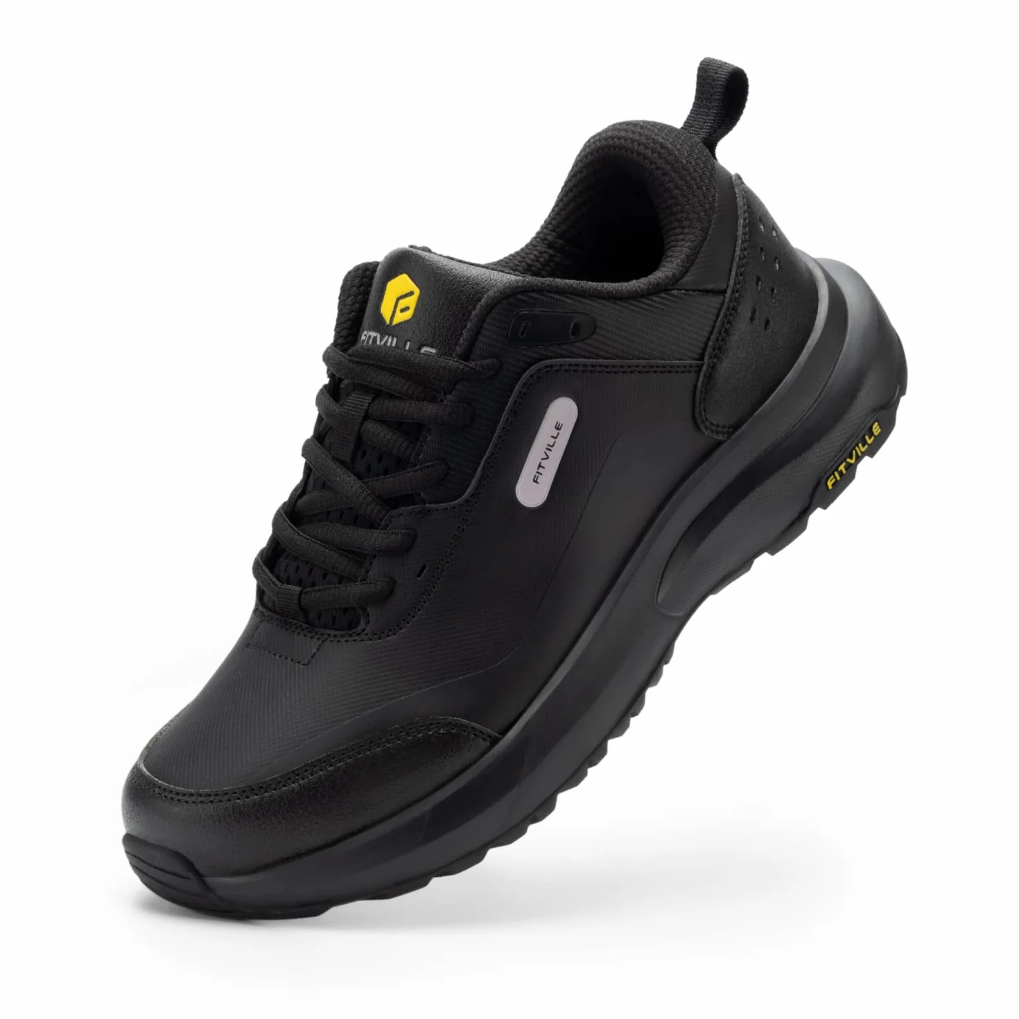 Fitville Extra Szerokie Buty Turystyczne Męskie Lekkie Buty Trekkingowe Wodoodporne Buty Outdoorowe Ze Wsparciem Łuku Buty Turystyczne Na Każdą Pogodę