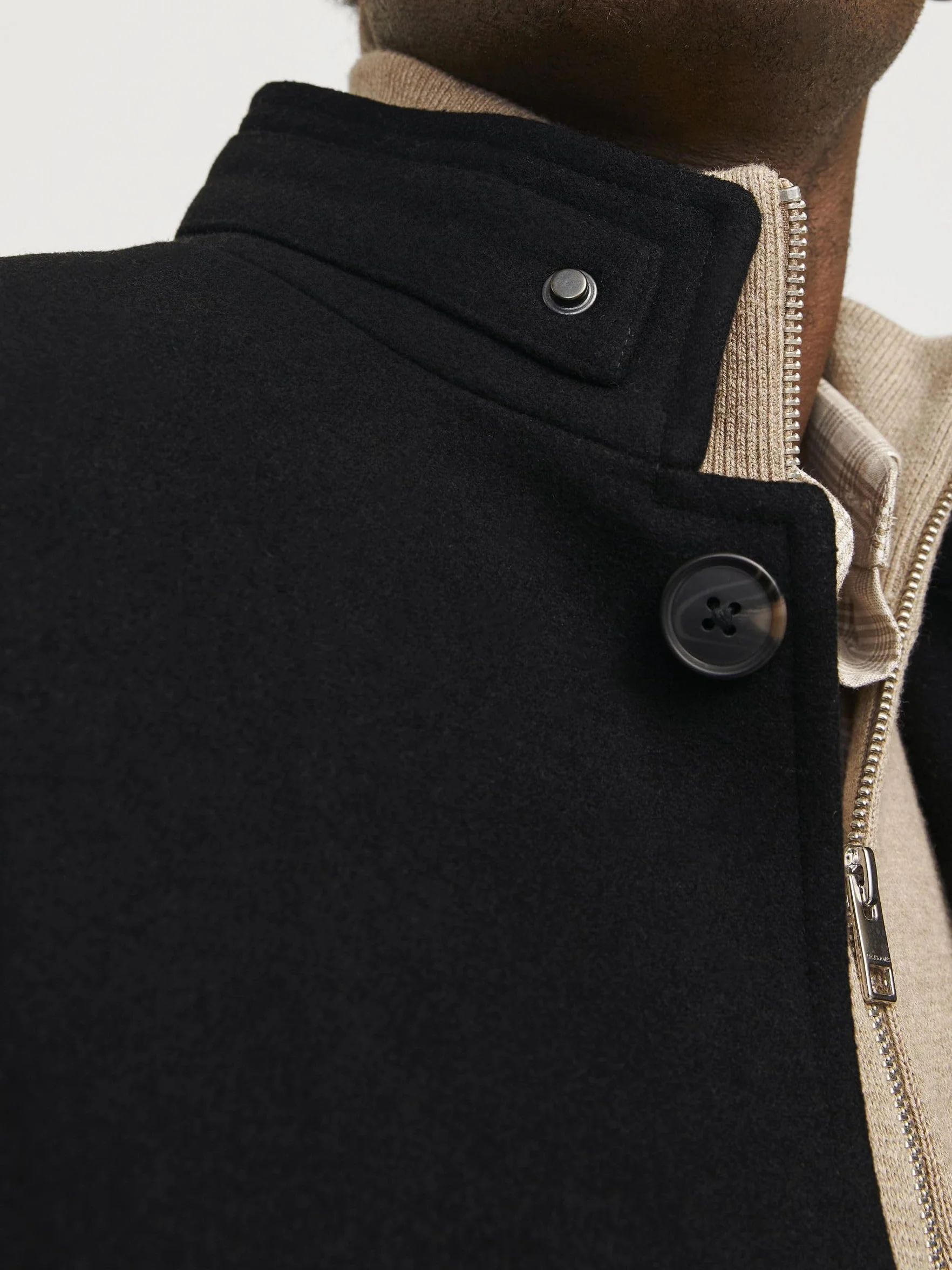 JACK & JONES Płaszcz wełniany Mężczyźni Jjemelton Wool Coat Sn