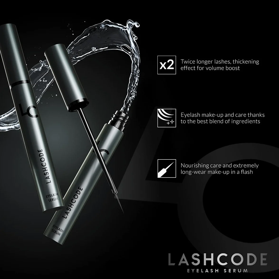 Odżywka do rzęs Lashcode Eyelash Serum 5 ml - przyśpieszająca wzrost odżywka do rzęs