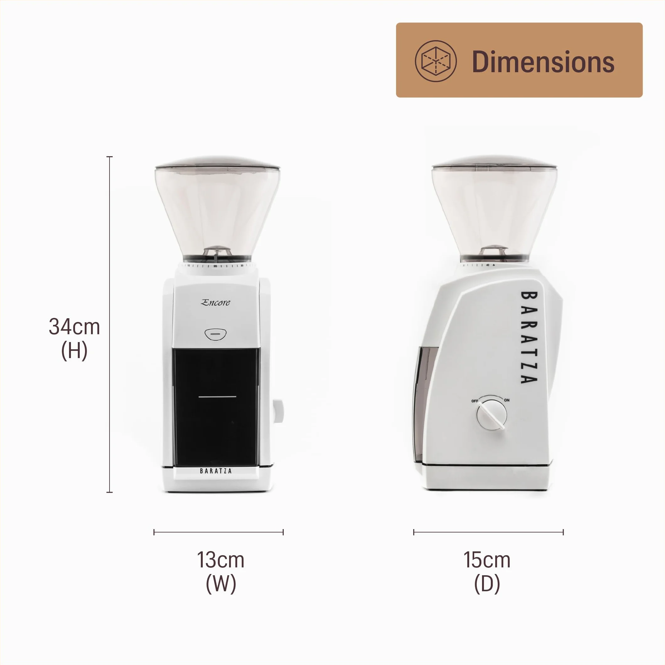 Baratza Encore elektryczny młynek do kawy ze stożkowym młynkiem, czarny