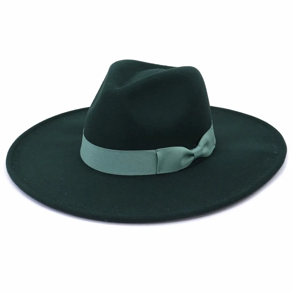Fengyan kapelusze 2021 zima jesień damska elegancka retro filcowa czapka fedora duży szeroki daszek damskie kapelusze ślub kościół sukienka formalna czapka
