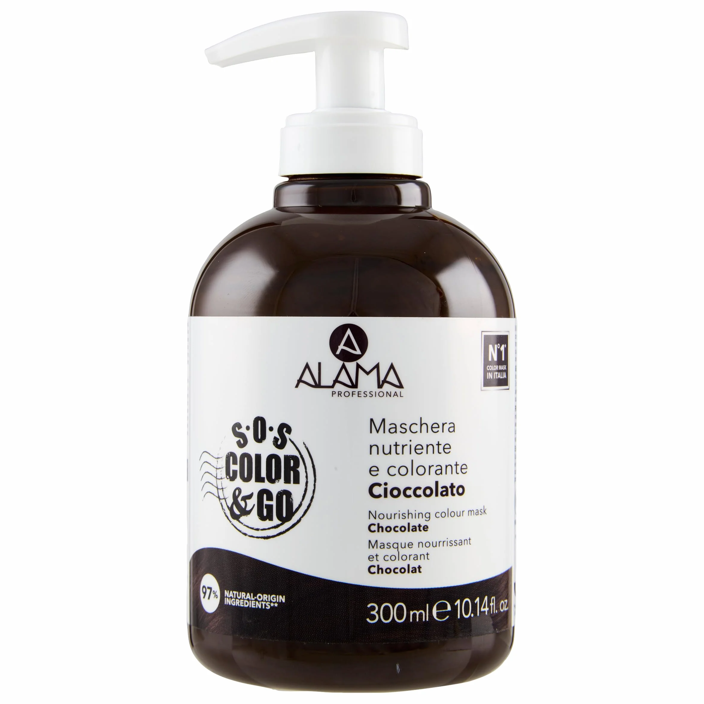 Alama Professional S.O.S Color&Go maska, odblaskowa i ożywcza maska koloryzująca, brązowa, 300 ml