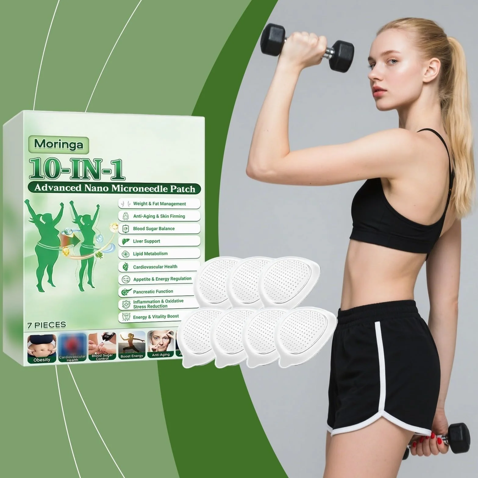 Plastry moringa z nano-mikroigłami do delikatnej pielęgnacji wrażliwej skóry