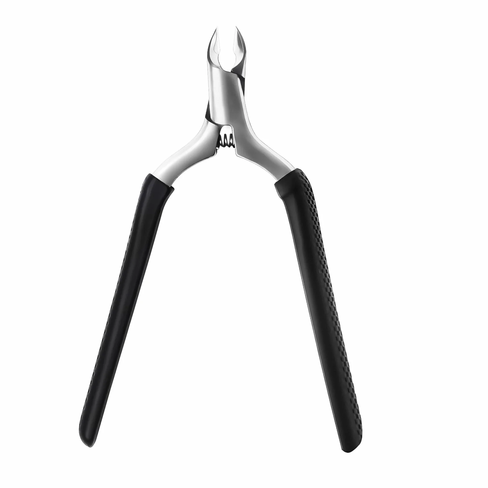 Cięcie Cuticules, Profesjonalne Cuticules ze stali nierdzewnej, czarny, z antypoślizgowym uchwytem i sprężyną do manicure, pedicure, precyzyjne narzędzie do usuwania naskórka, martwa skóra