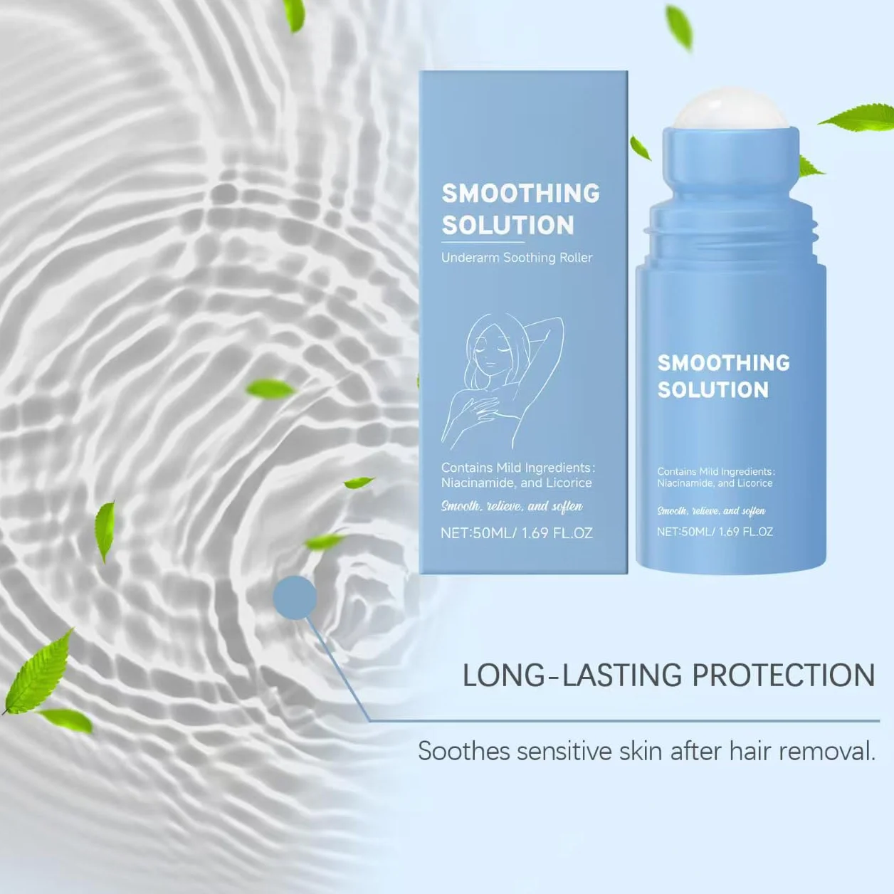 Razor Bumps Treatment for Women, Smoothing Solution Ingrown Hair Treatments, Ingrown Hair Treatments For Bikini Area, Razor Bump Remover, For Legs, Underarms, Line, Bikini Line, Ramiona (1 szt.)