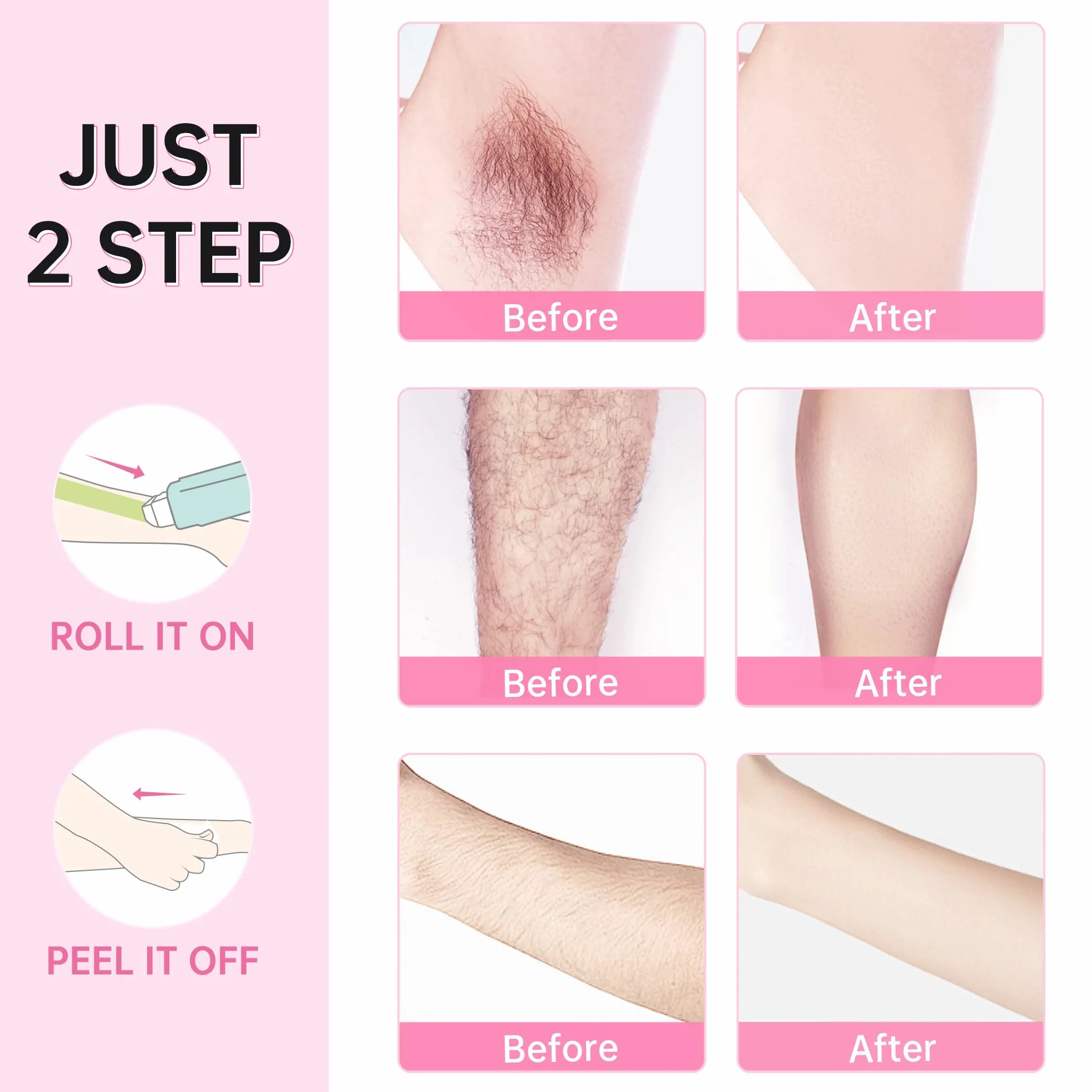 Beauty7 Elektryczny zestaw wkładów woskowych Roll-on Wax do depilacji 100 papierów