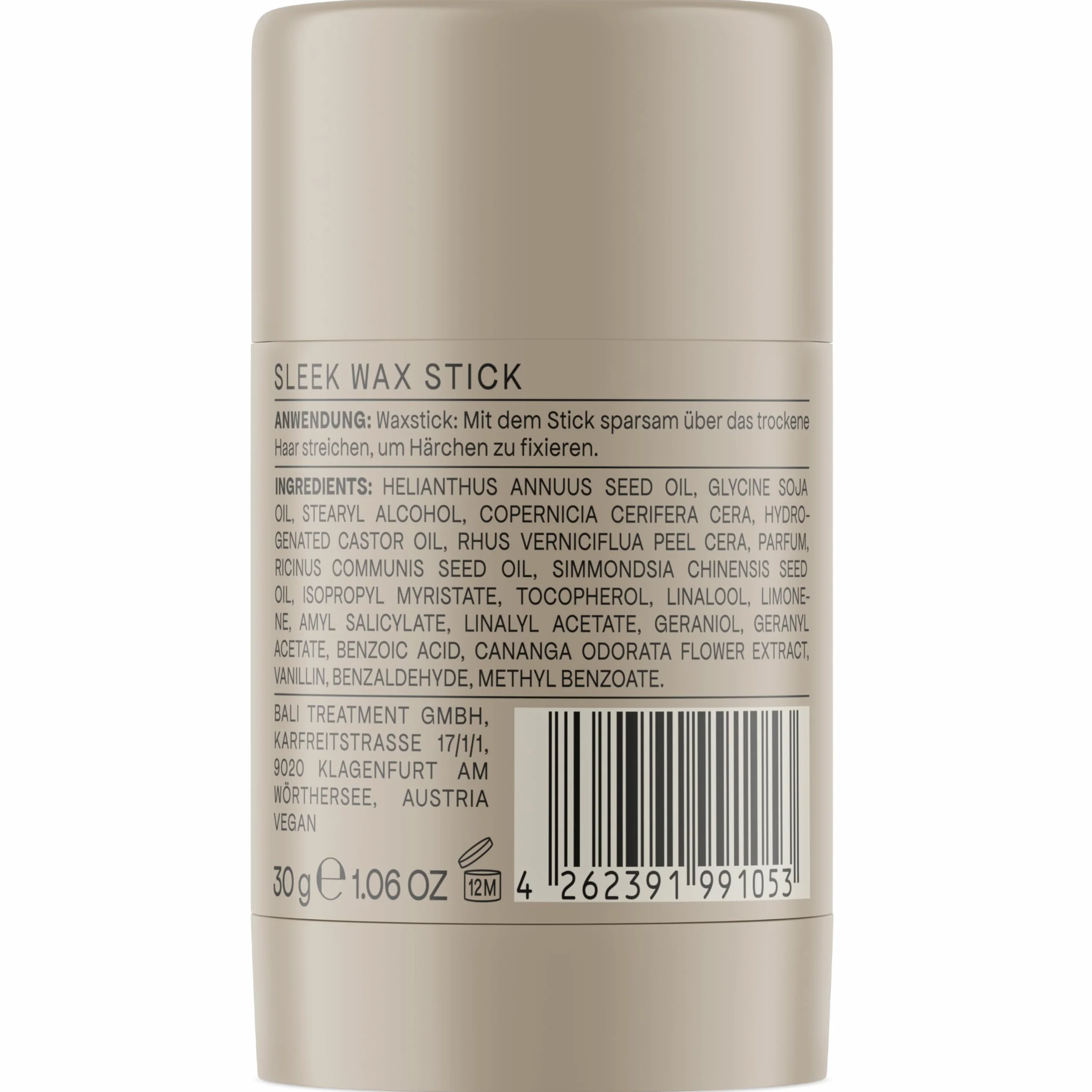 Bali Curls Sleek Wax Stick – bardzo mocny sztyft do stylizacji eleganckiego wyglądu i kucyków – przezroczysty wosk do włosów przeciwko latającym włosom – wegański – 40 g