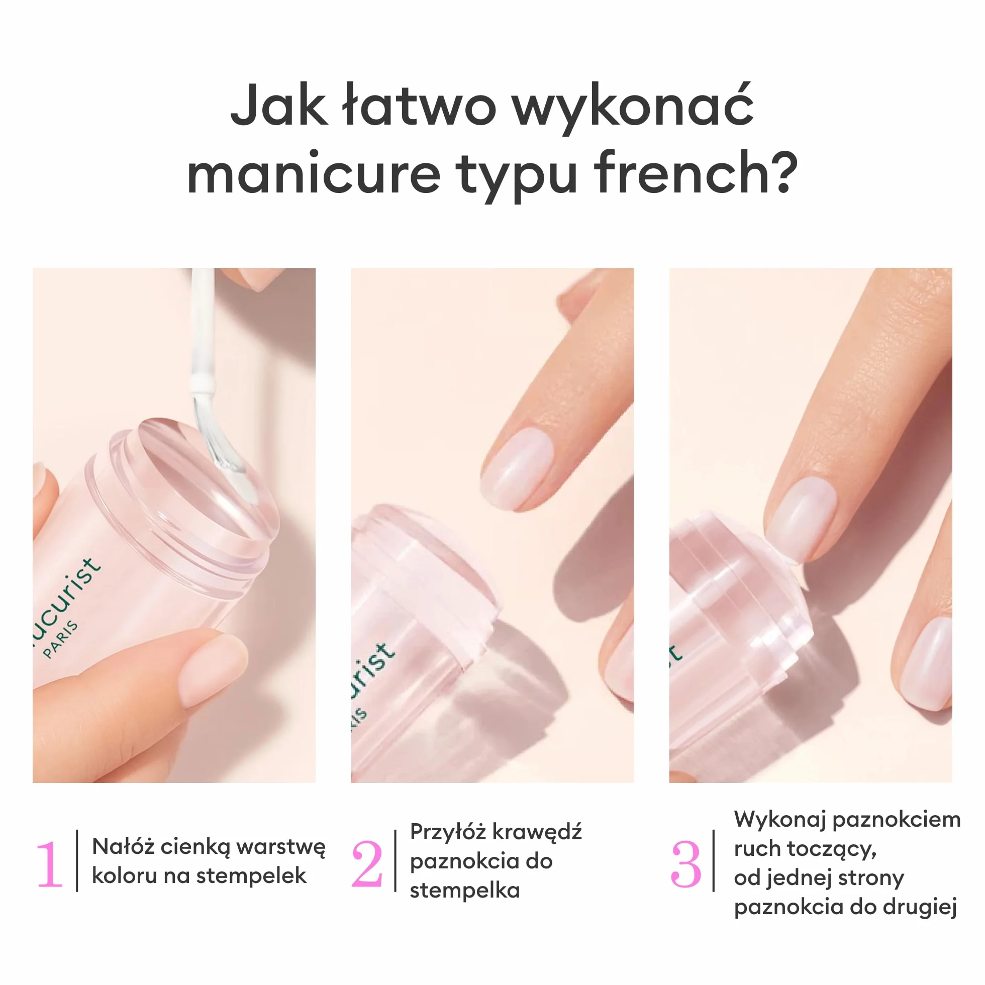 Manucurist Mani Stamper – Przezroczysty Silikonowy Stempel do Paznokci do French Manicure
