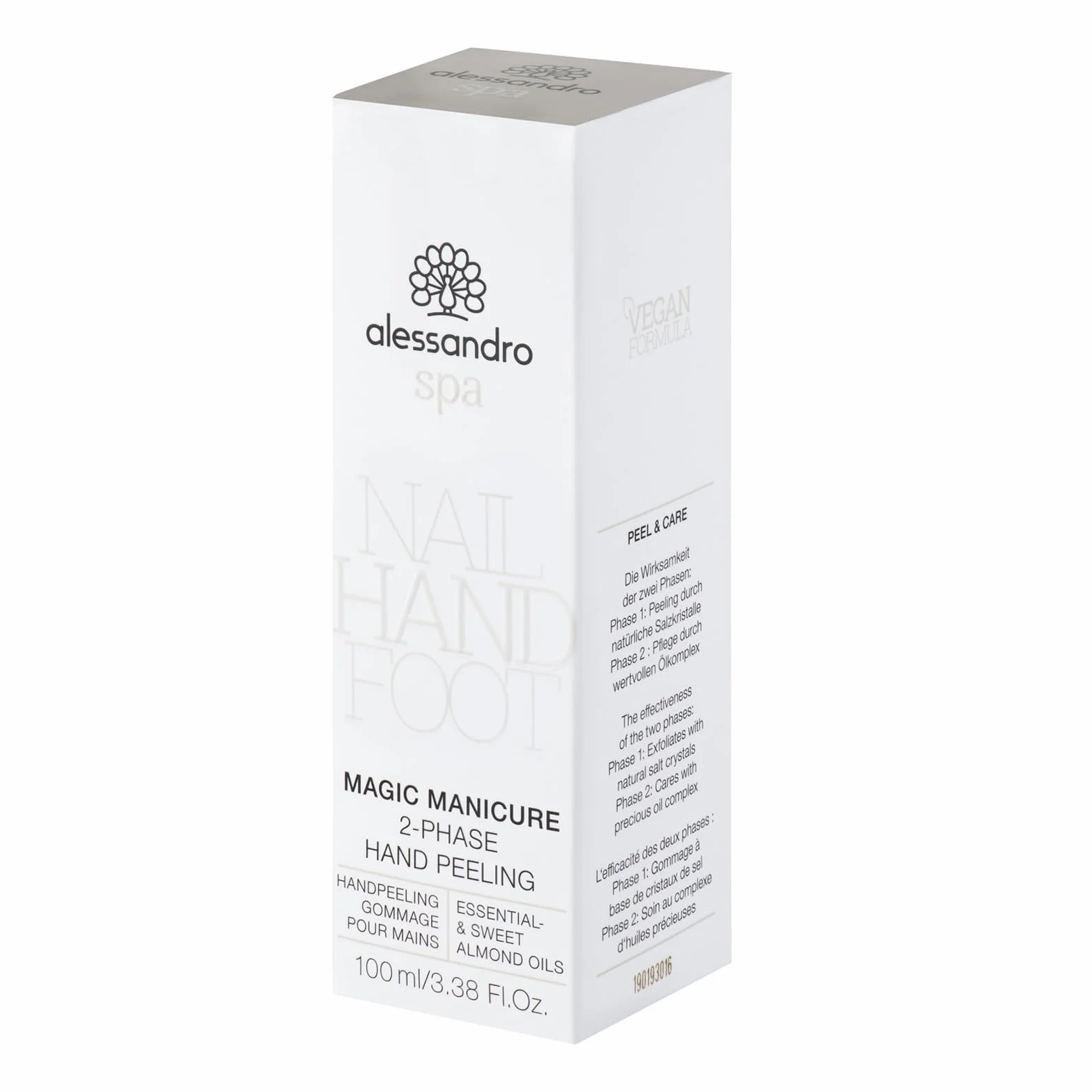 alessandro Spa Magic Manicure 2-fazowy peeling – peeling do rąk/pielęgnacja dłoni z olejkiem migdałowym, 100 ml